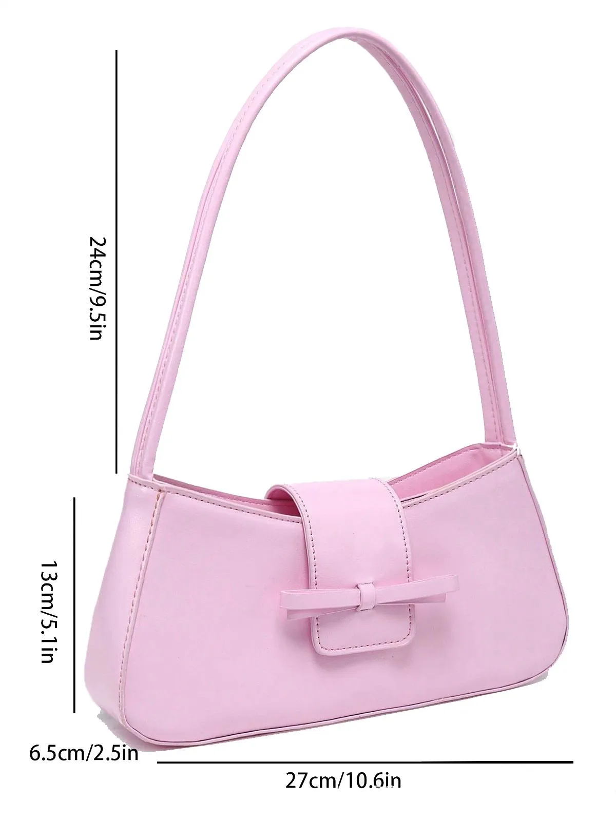 Vintage Leather Bow Baguette Bag sold by Retro Stage product image thumbnail 5