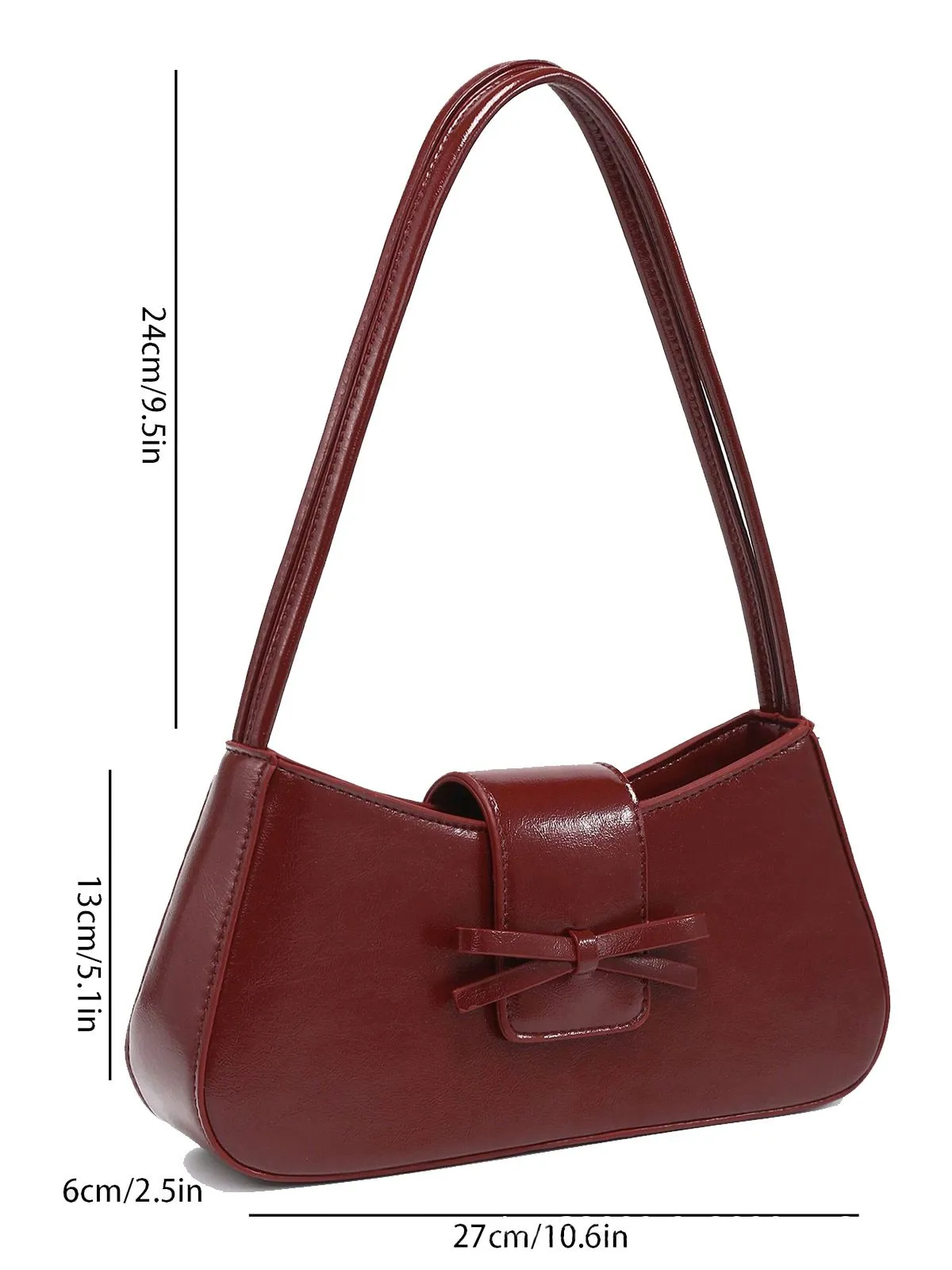 Vintage Leather Bow Baguette Bag sold by Retro Stage product image thumbnail 4