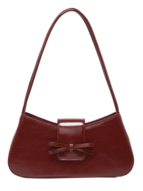 Vintage Leather Bow Baguette Bag sold by Retro Stage