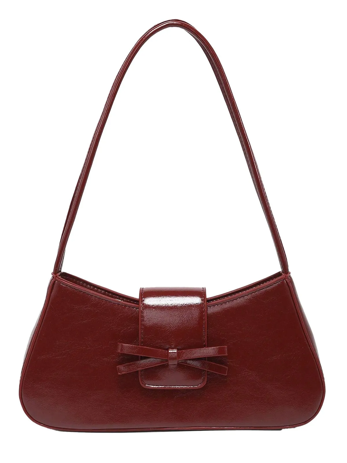 Vintage Leather Bow Baguette Bag sold by Retro Stage