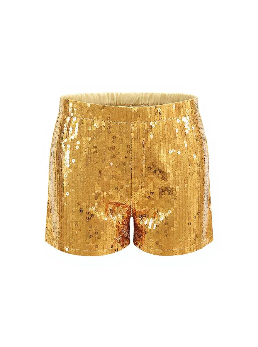 1970s Metallic Sequined Disco Shorts sold by Retro Stage