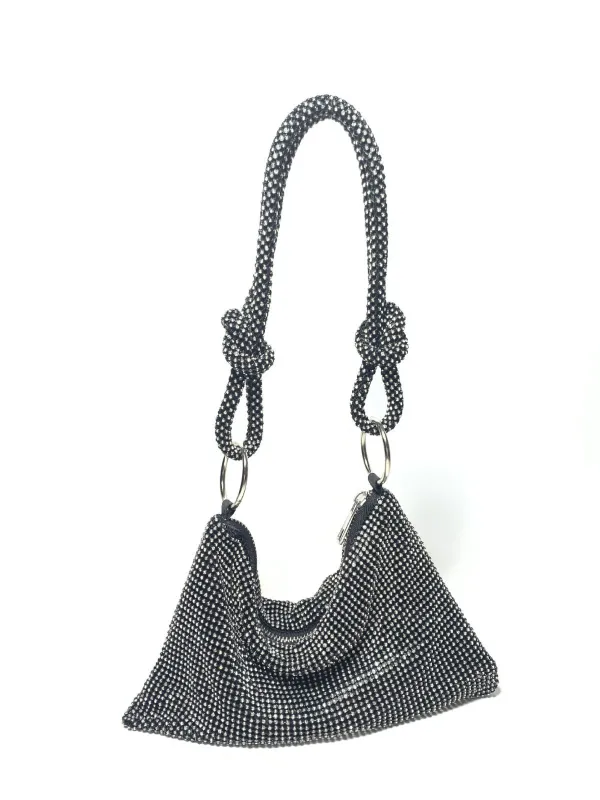 Rhinestone Sparkly Evening Handle Shoulder Bag sold by Retro Stage