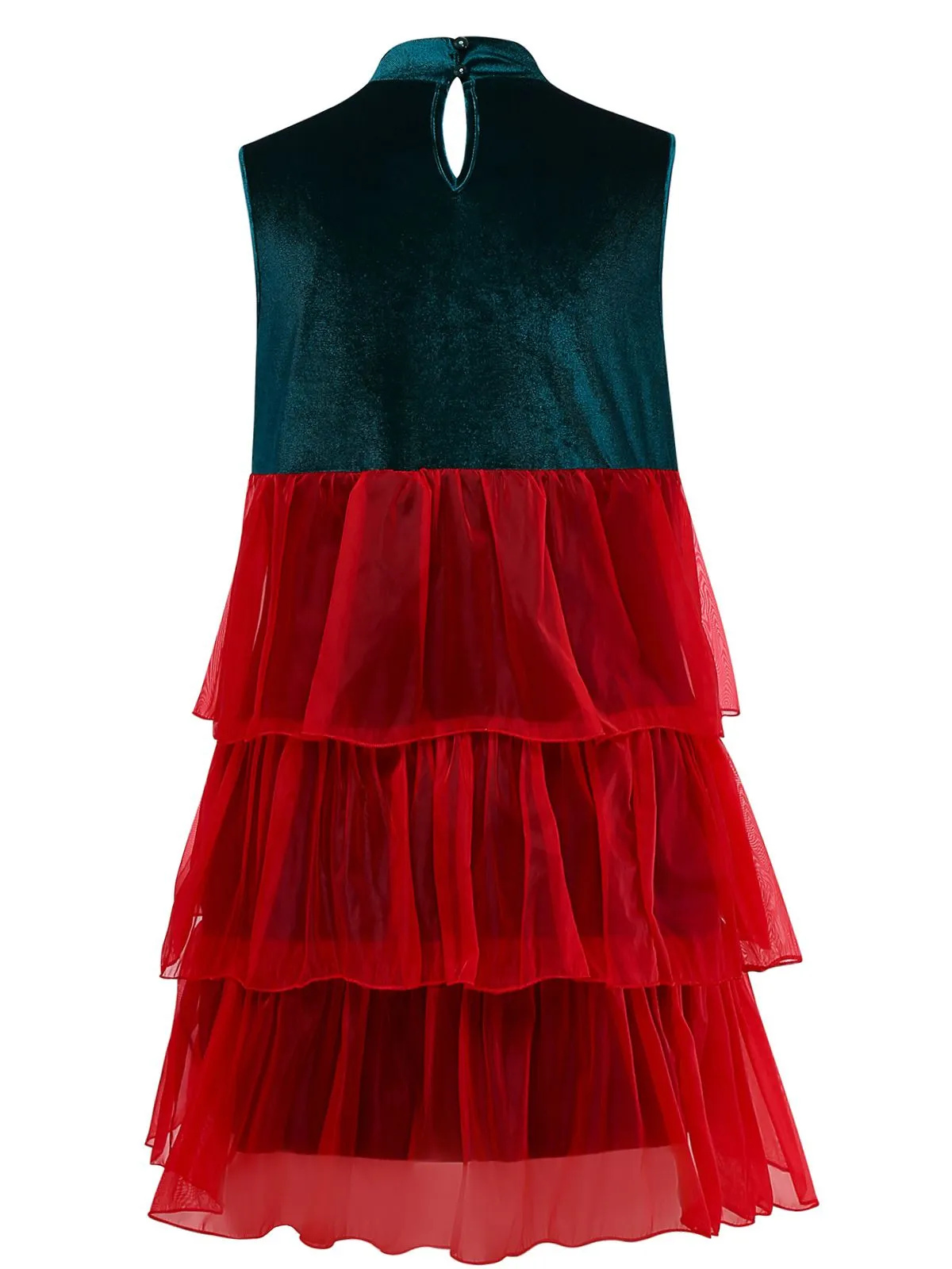 1960s Mesh Bow Christmas Tree Dress sold by Retro Stage product image thumbnail 3