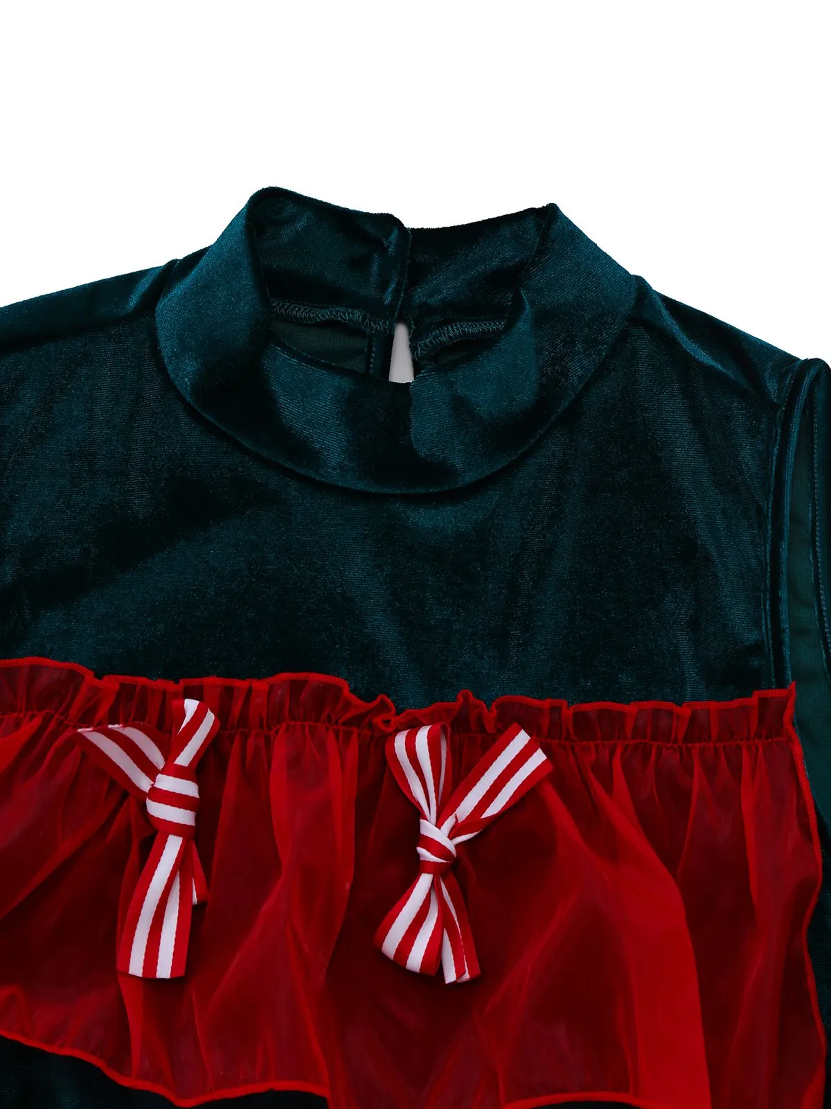 1960s Mesh Bow Christmas Tree Dress sold by Retro Stage product image thumbnail 4
