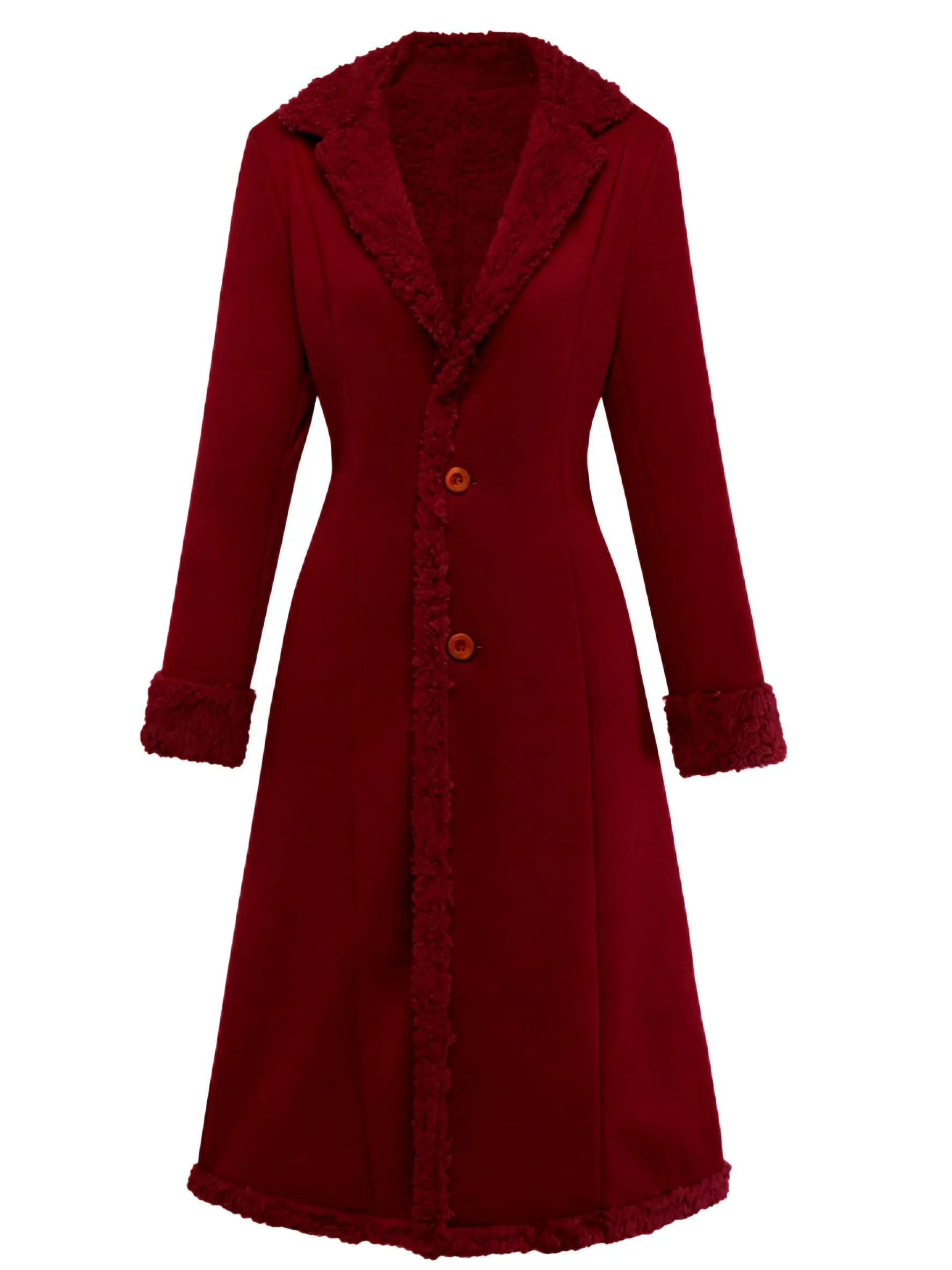 1930s Solid Lapel Button Suedette Mid-Length Coat sold by Retro Stage product image thumbnail 2