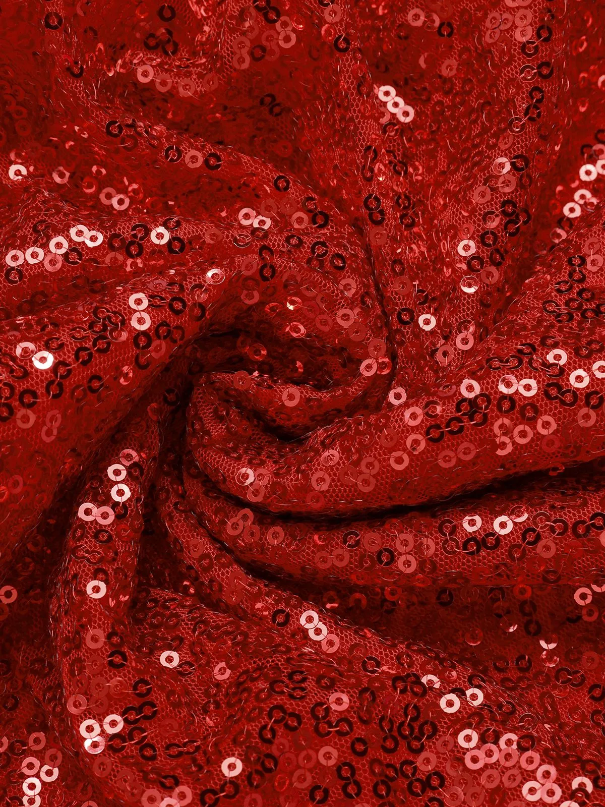 Red 1950s Christmas Off Shoulder Fur Belted Dress sold by Retro Stage product image thumbnail 4