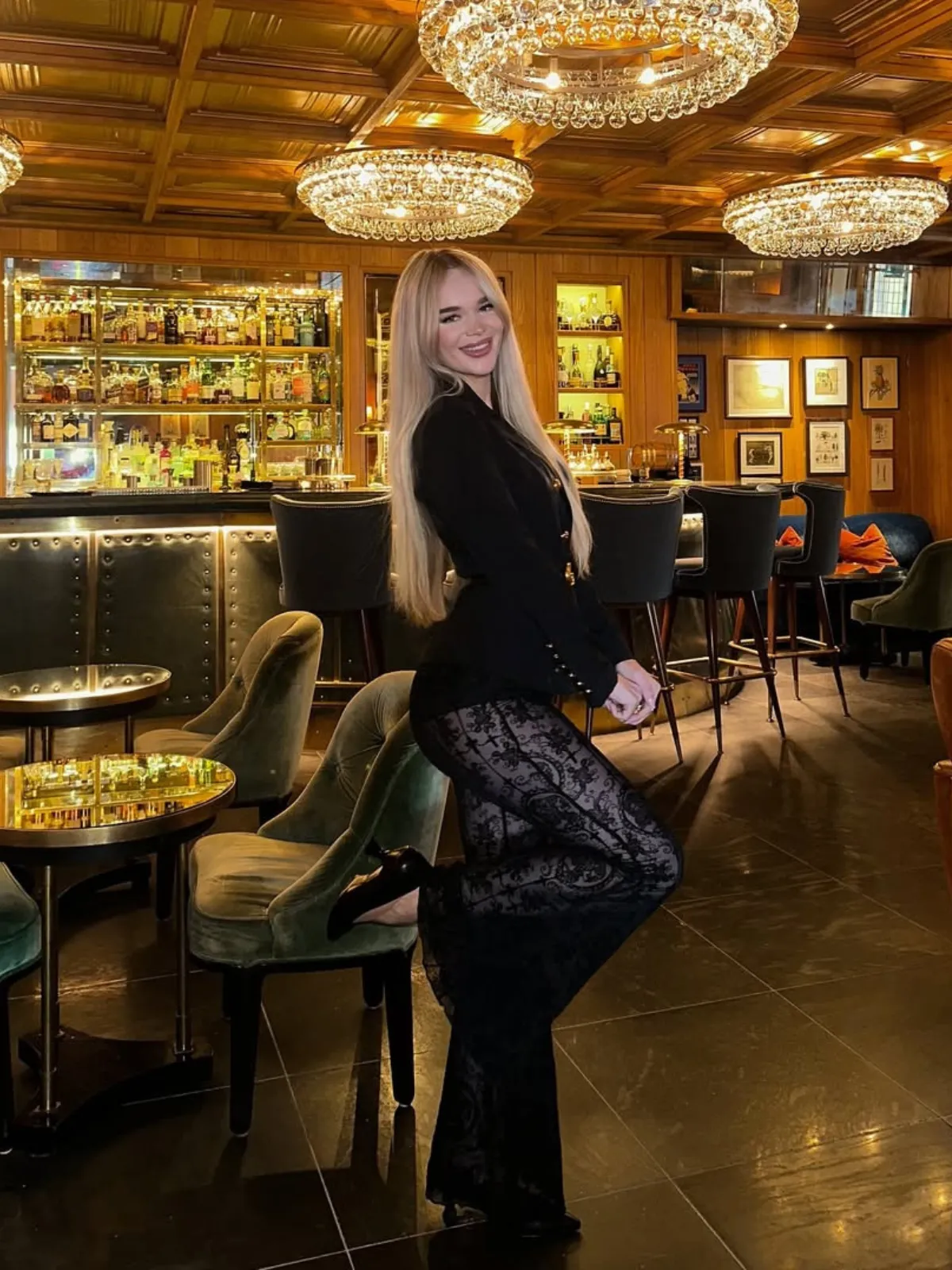 1930s Halloween Lace High Waisted Flared Pants sold by Retro Stage product image thumbnail 3