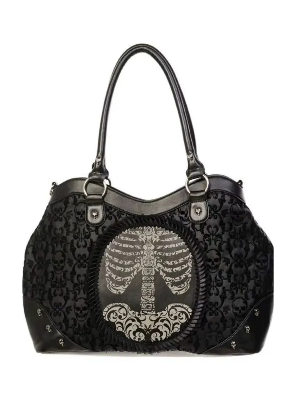 Black Gothic Skeleton Lace Handbag sold by Retro Stage