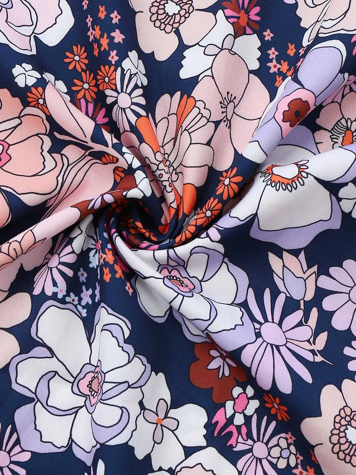 1970s Boho Floral Smocked Jumpsuit sold by Retro Stage product image thumbnail 5