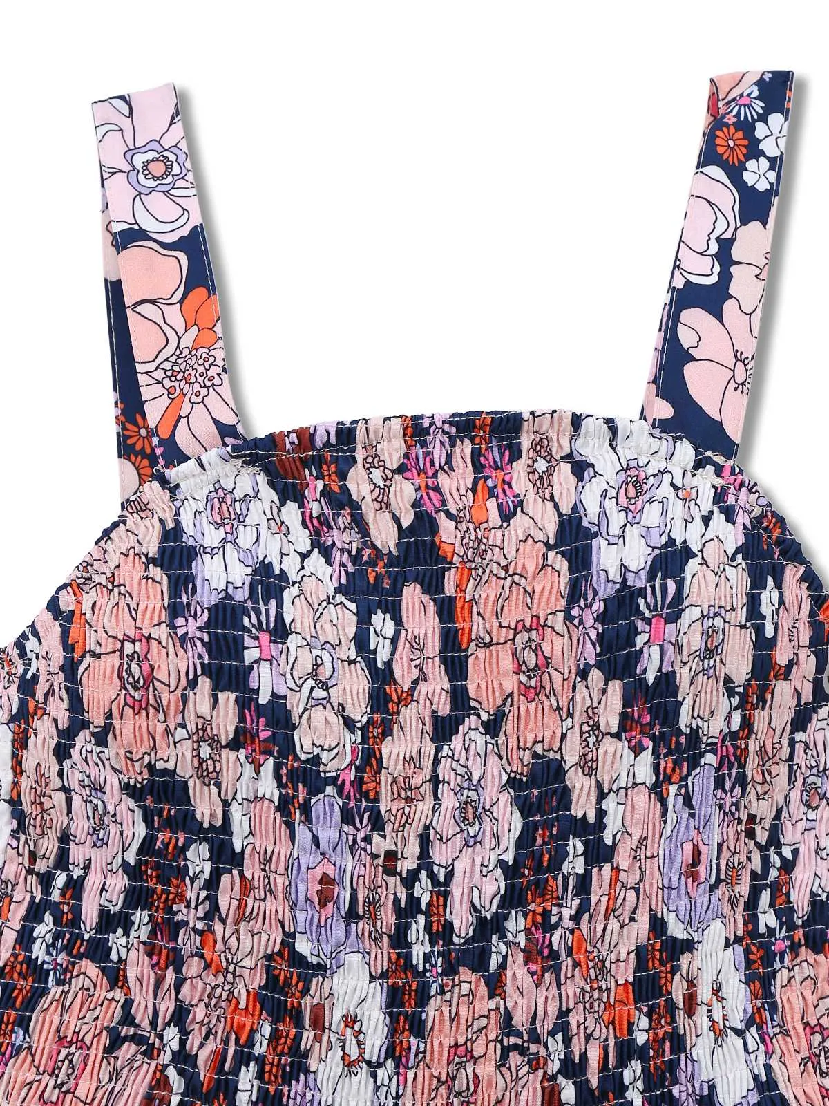 1970s Boho Floral Smocked Jumpsuit sold by Retro Stage product image thumbnail 3