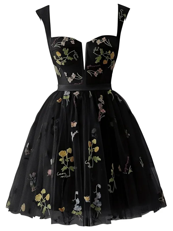 1970s Embroidered Floral Lace Mini Dress sold by Retro Stage