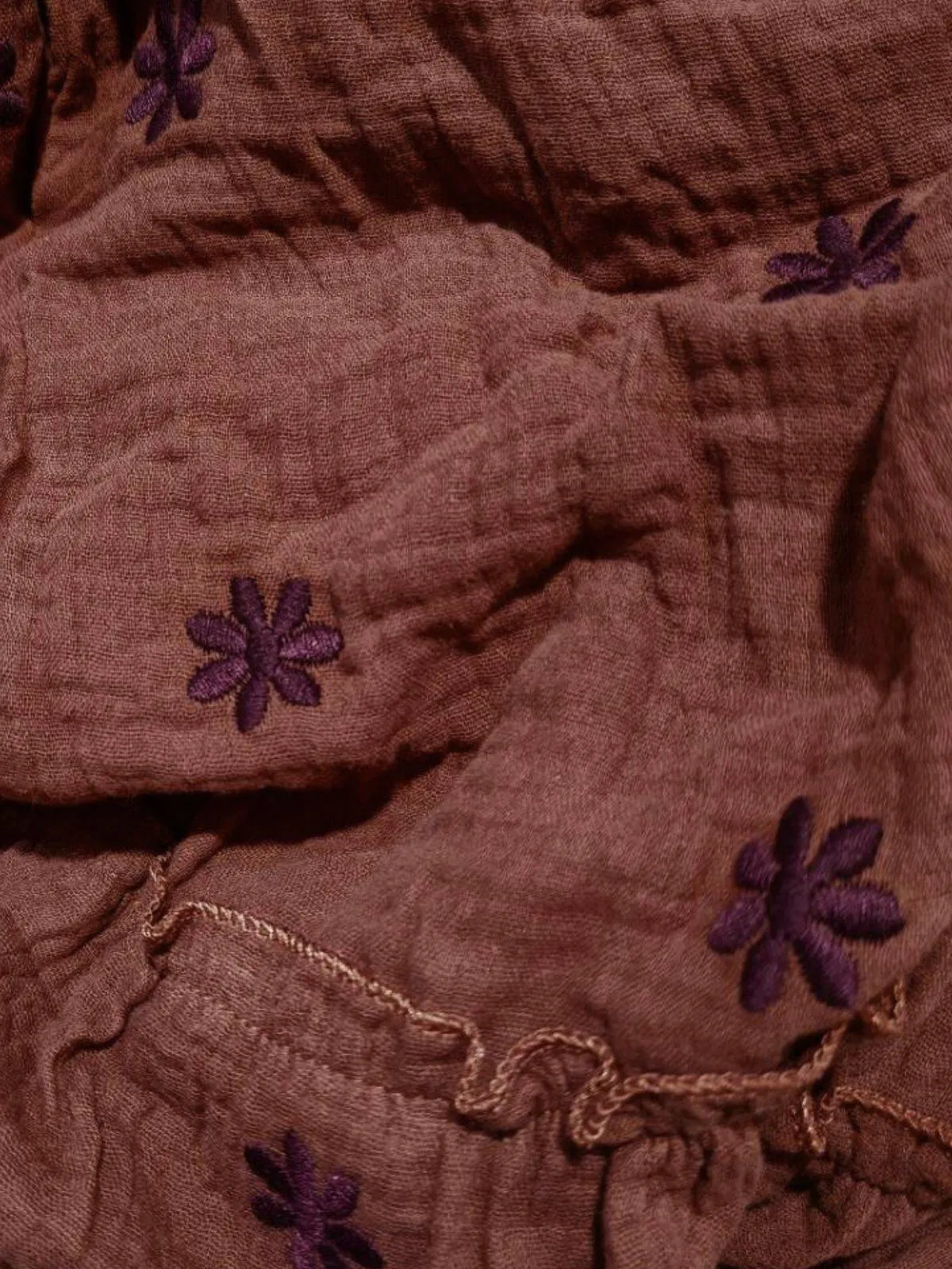 1940s Embroidered Floral Lantern Sleeve Dress sold by Retro Stage product image thumbnail 5