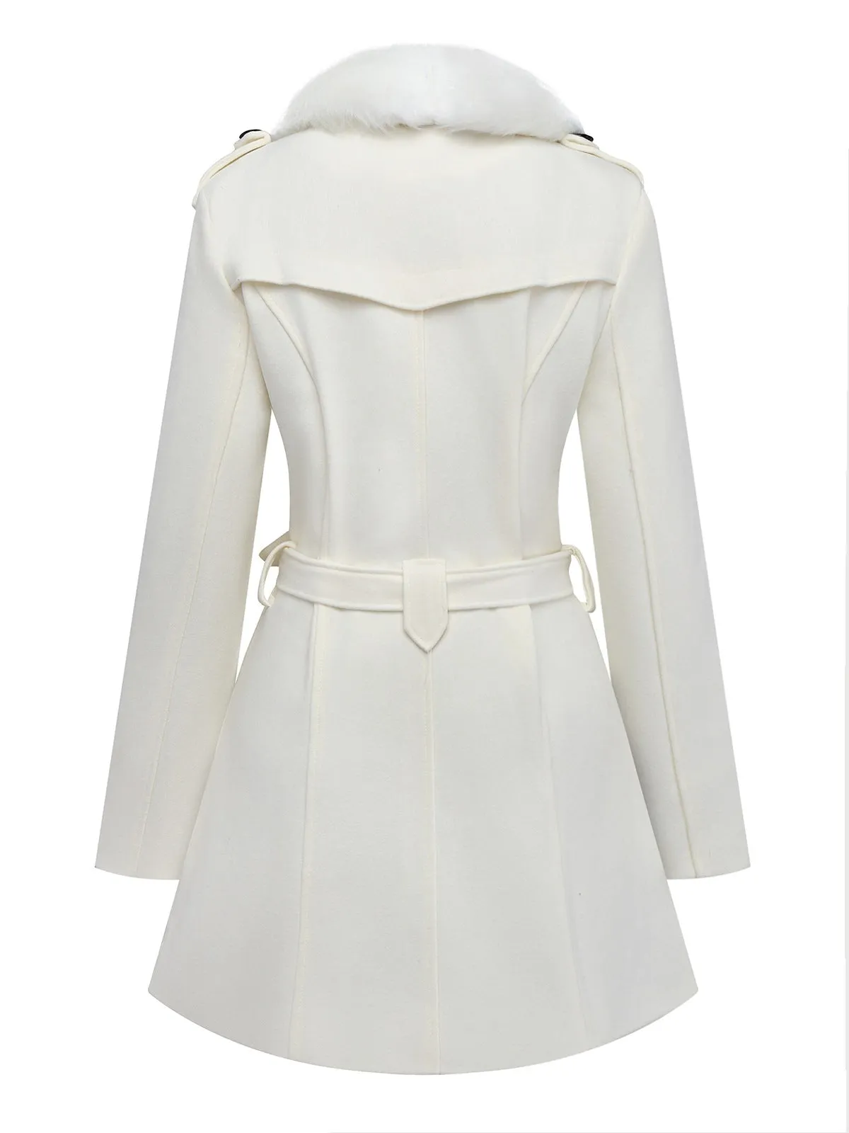 1940s Removable Faux-Fur Collar Buttons Coat sold by Retro Stage product image thumbnail 2