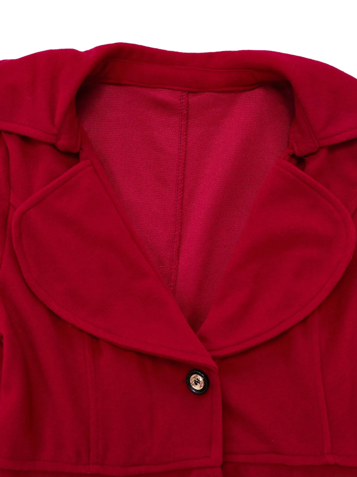 1940s Faux-Wool Notched Collar Long Coat sold by Retro Stage product image thumbnail 3