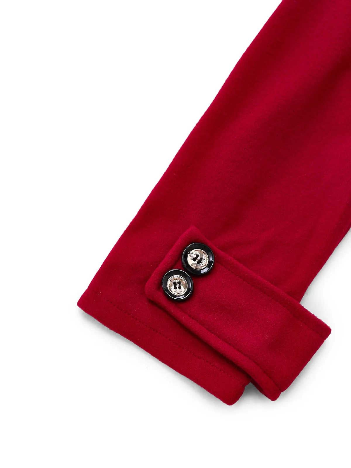 1940s Faux-Wool Notched Collar Long Coat sold by Retro Stage product image thumbnail 4