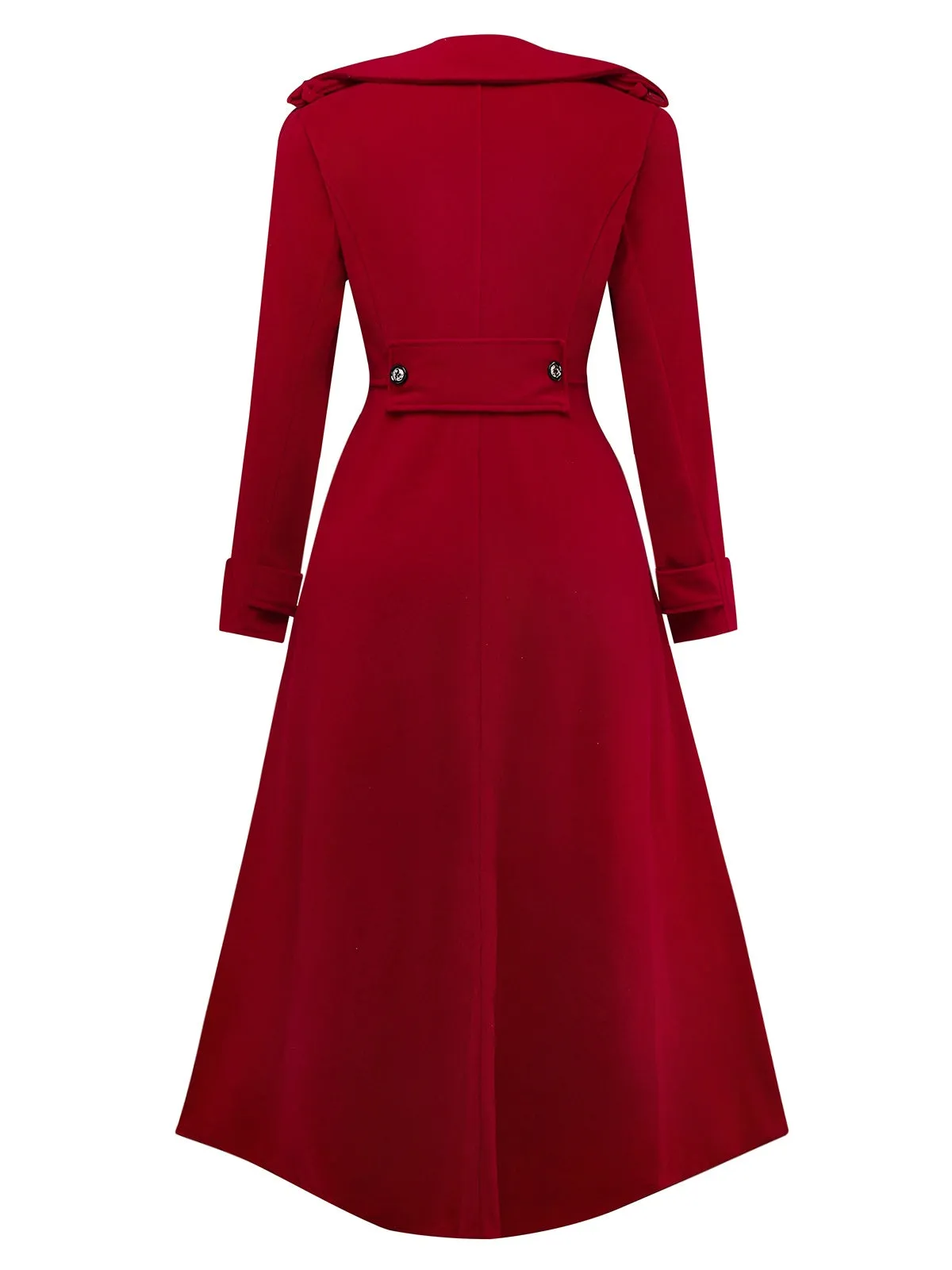 1940s Faux-Wool Notched Collar Long Coat sold by Retro Stage product image thumbnail 2