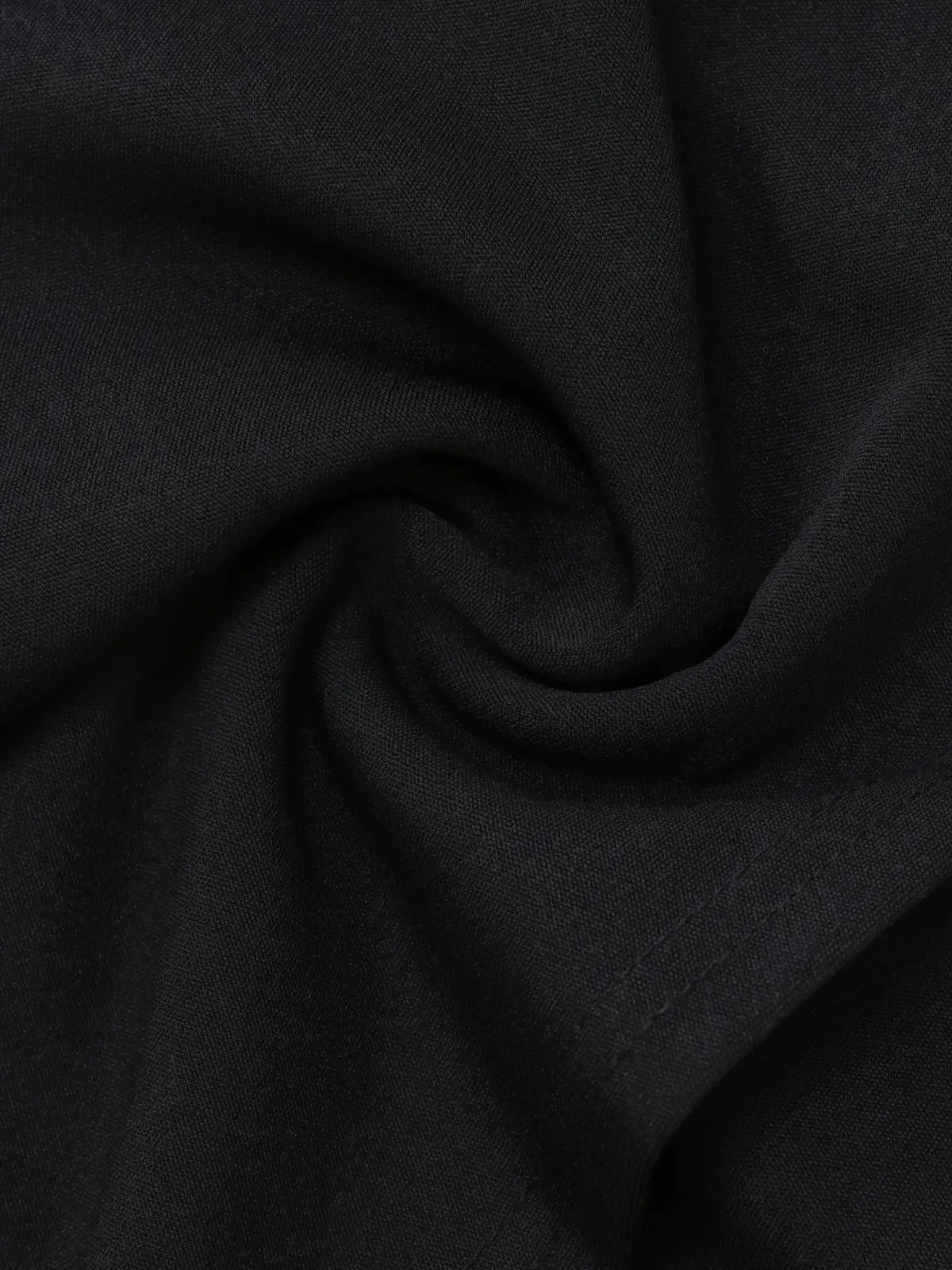 Black 1980s One Shoulder Wide Leg Belt Jumpsuit sold by Retro Stage product image thumbnail 5