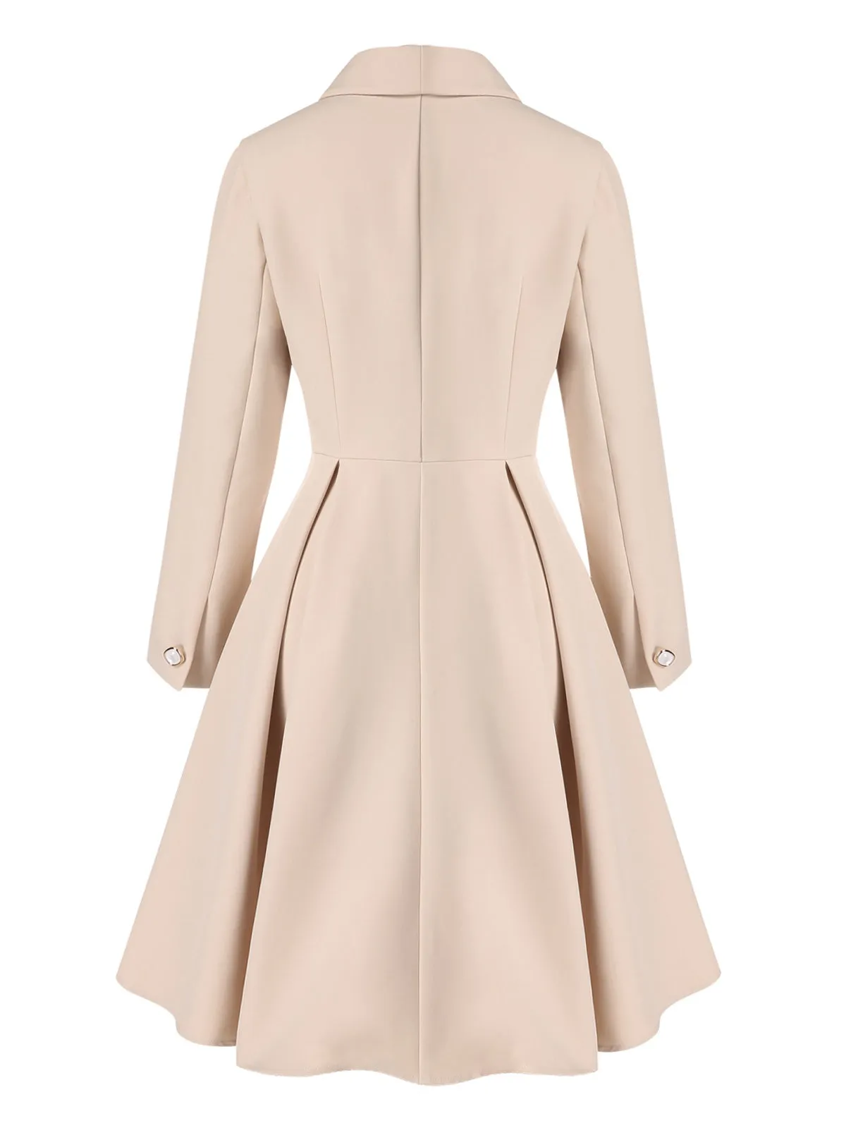 Cream Color 1950s Shawl Collar Swing Coat sold by Retro Stage product image thumbnail 5