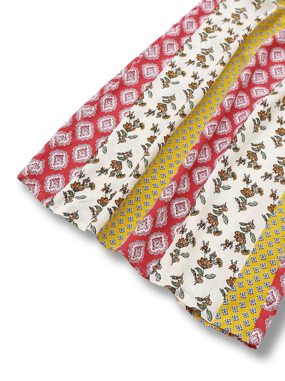 1970s Strapless Floral Geometric Print Boho Jumpsuit sold by Retro Stage product image thumbnail 4