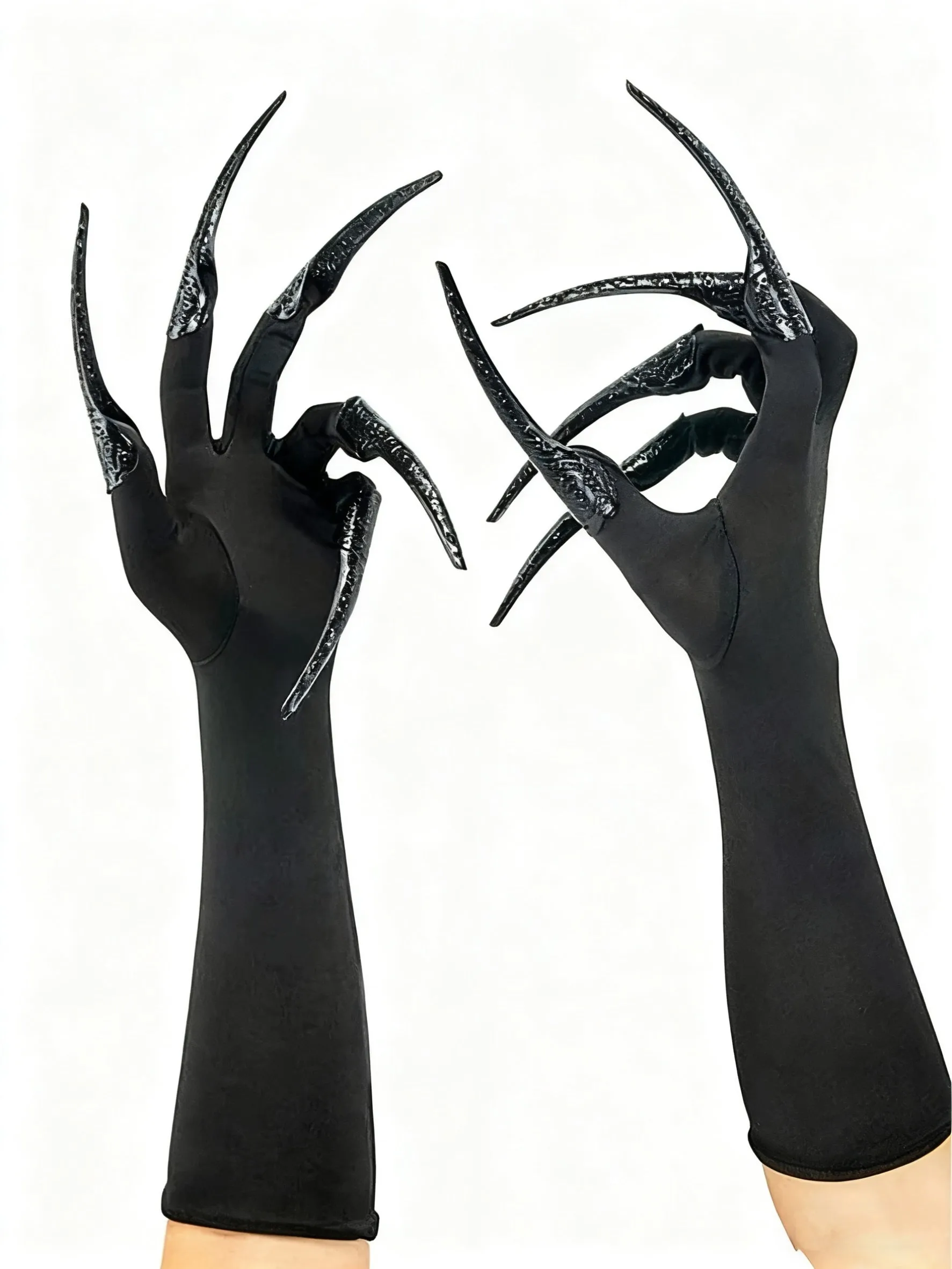 Halloween Black Long Black Claw Gloves sold by Retro Stage product image thumbnail 5