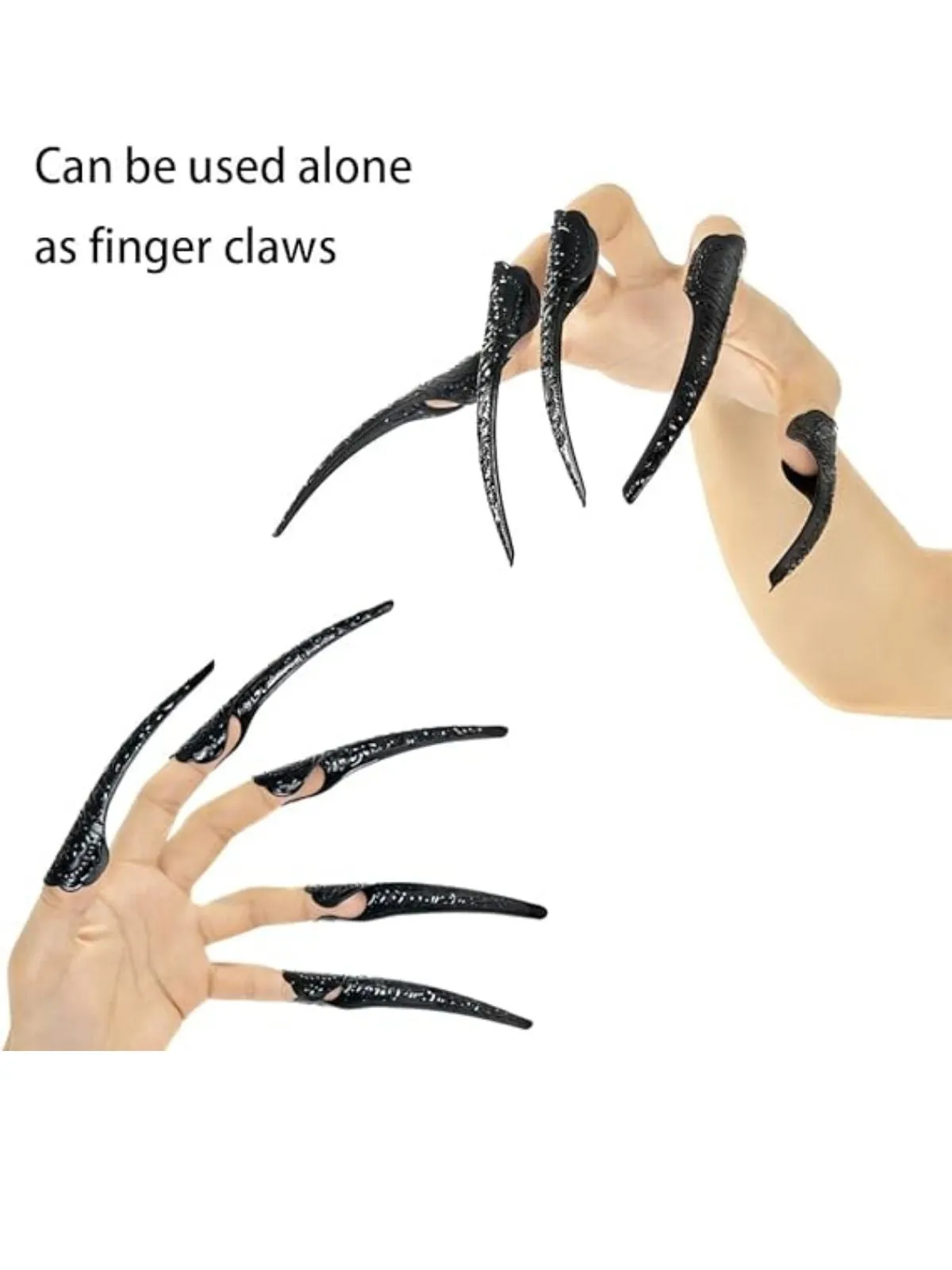 Halloween Black Long Black Claw Gloves sold by Retro Stage product image thumbnail 4