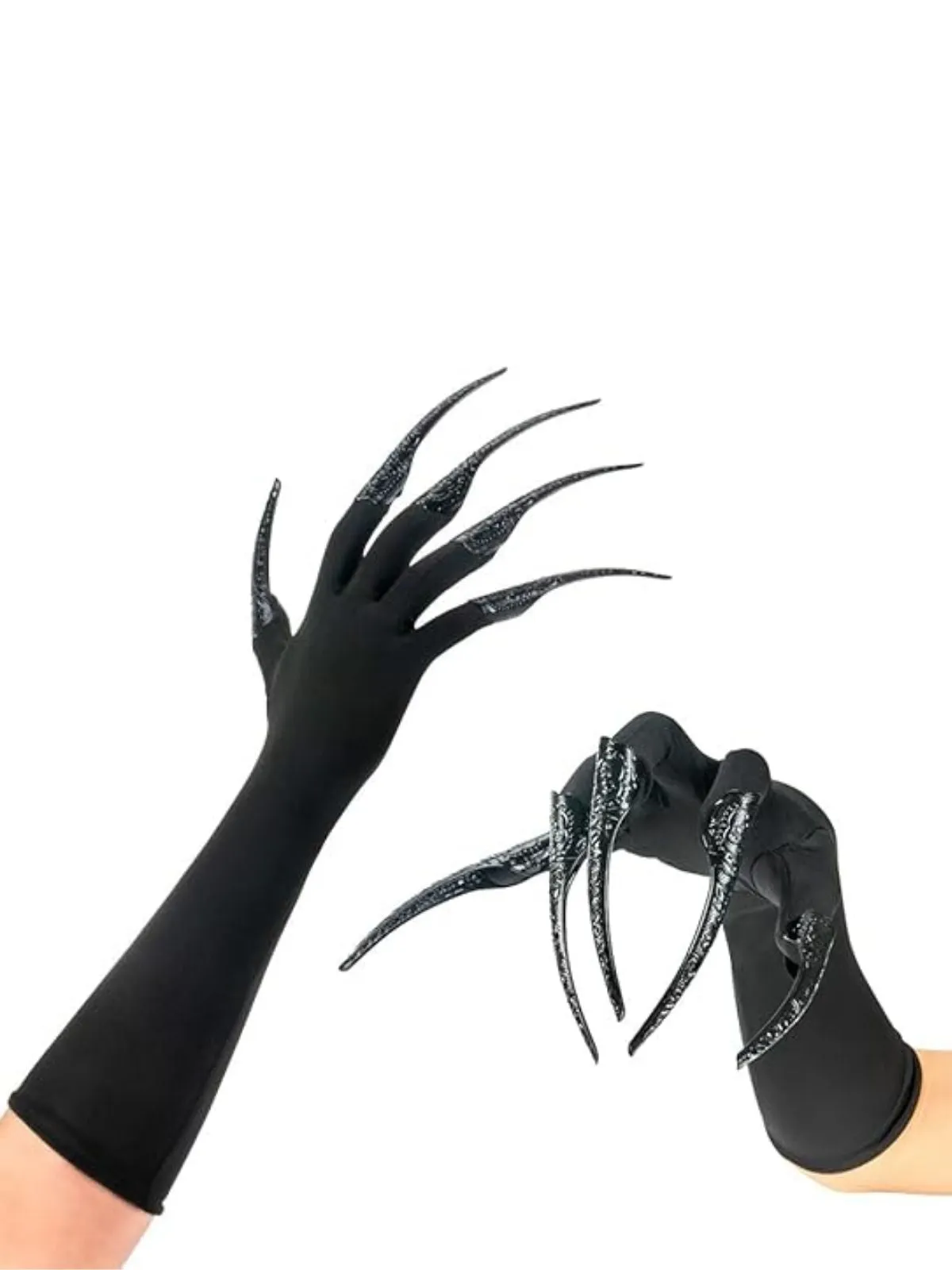 Halloween Black Long Black Claw Gloves sold by Retro Stage
