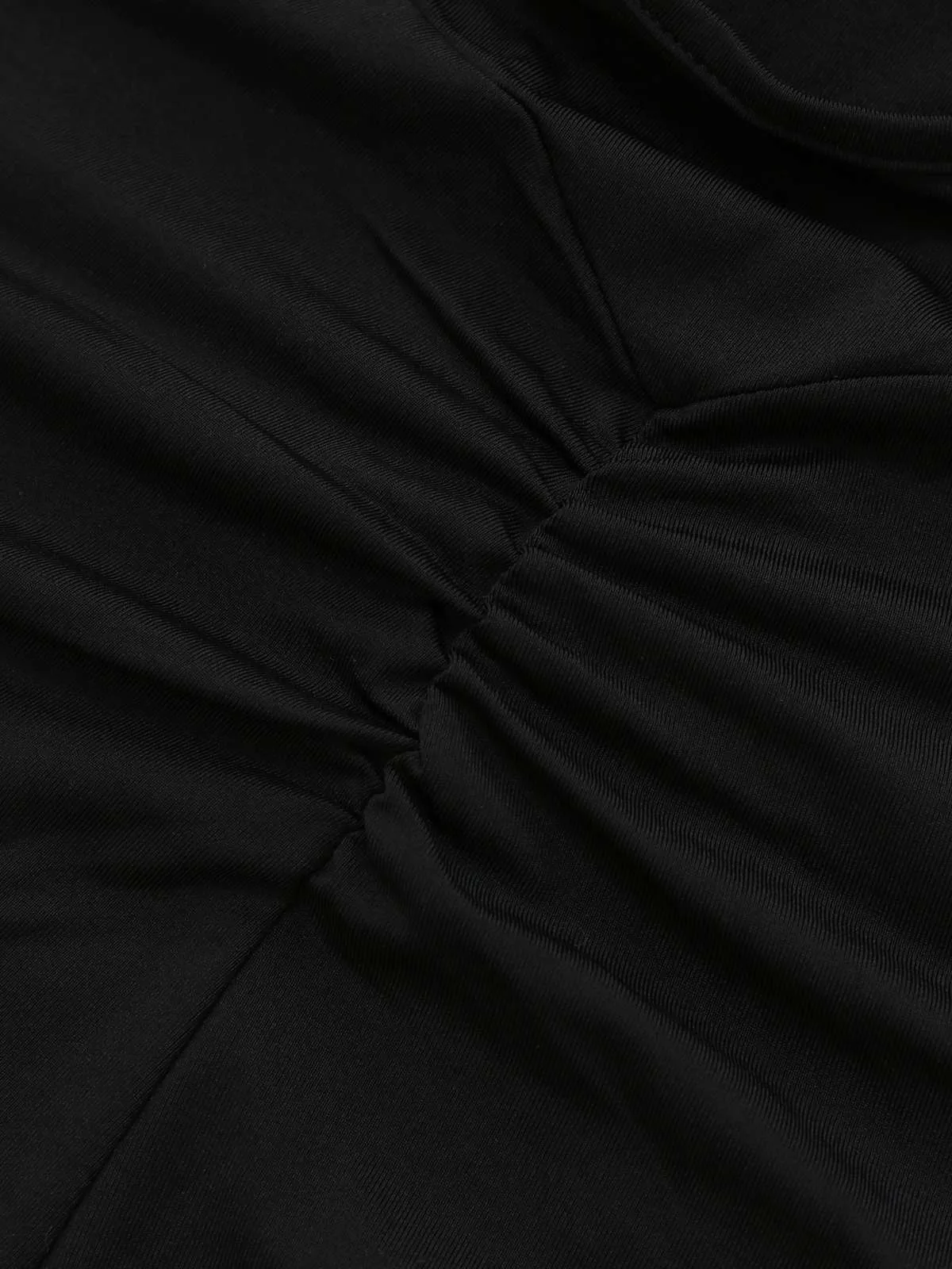 Black 1970s Strapless Lace Panel Flared Jumpsuit sold by Retro Stage product image thumbnail 5