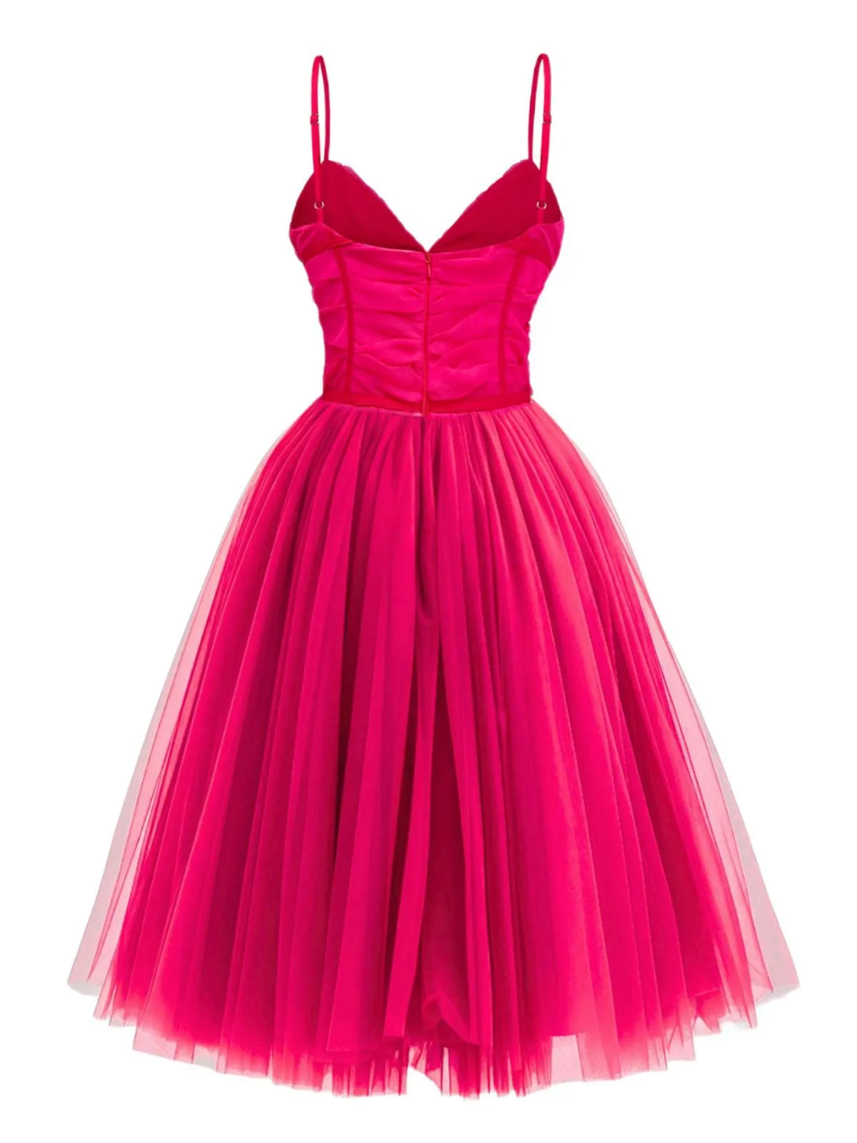 1950s Sweetheart Neck Ruched Mesh Dress sold by Retro Stage product image thumbnail 4