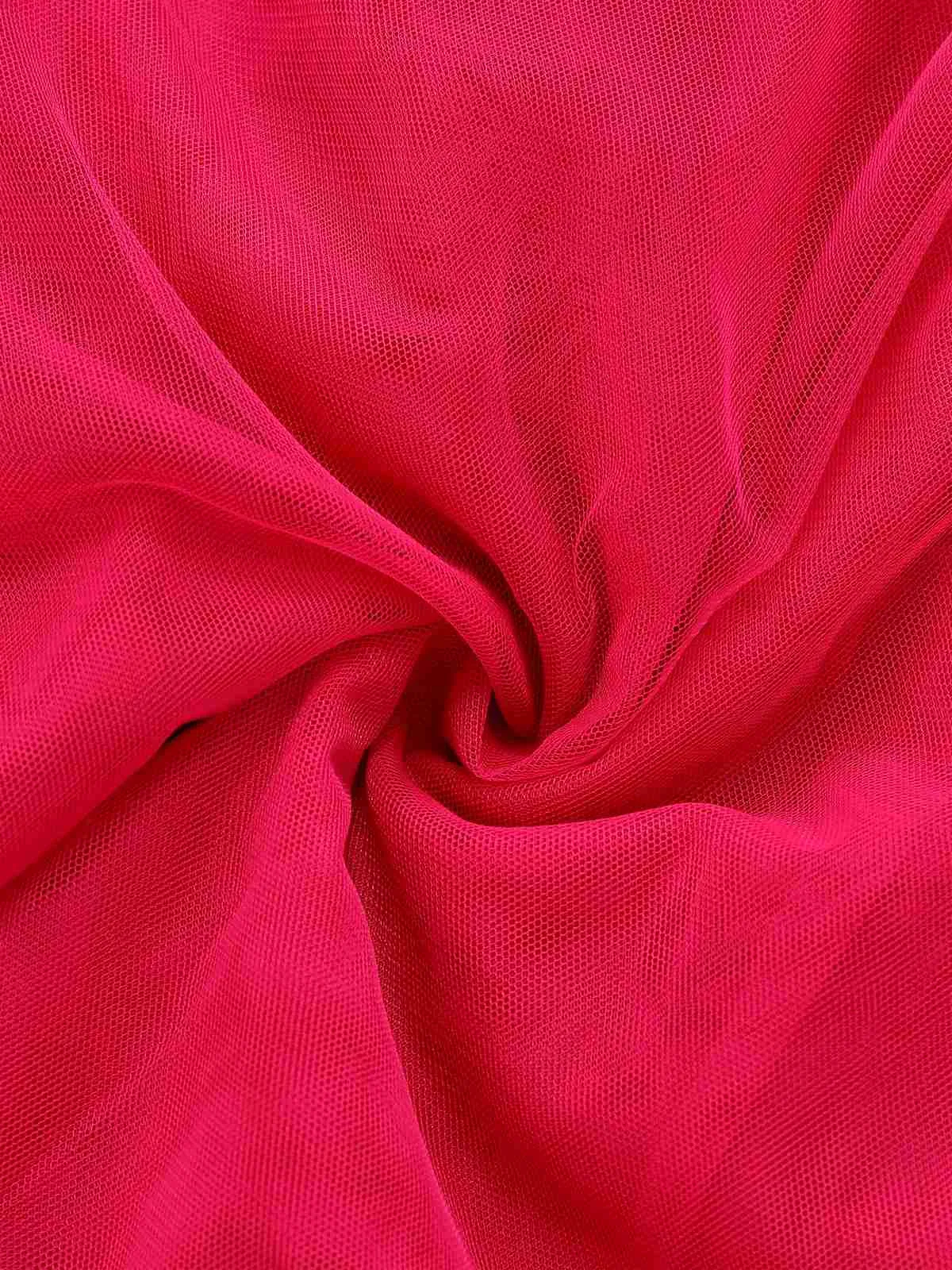 1950s Sweetheart Neck Ruched Mesh Dress sold by Retro Stage product image thumbnail 5