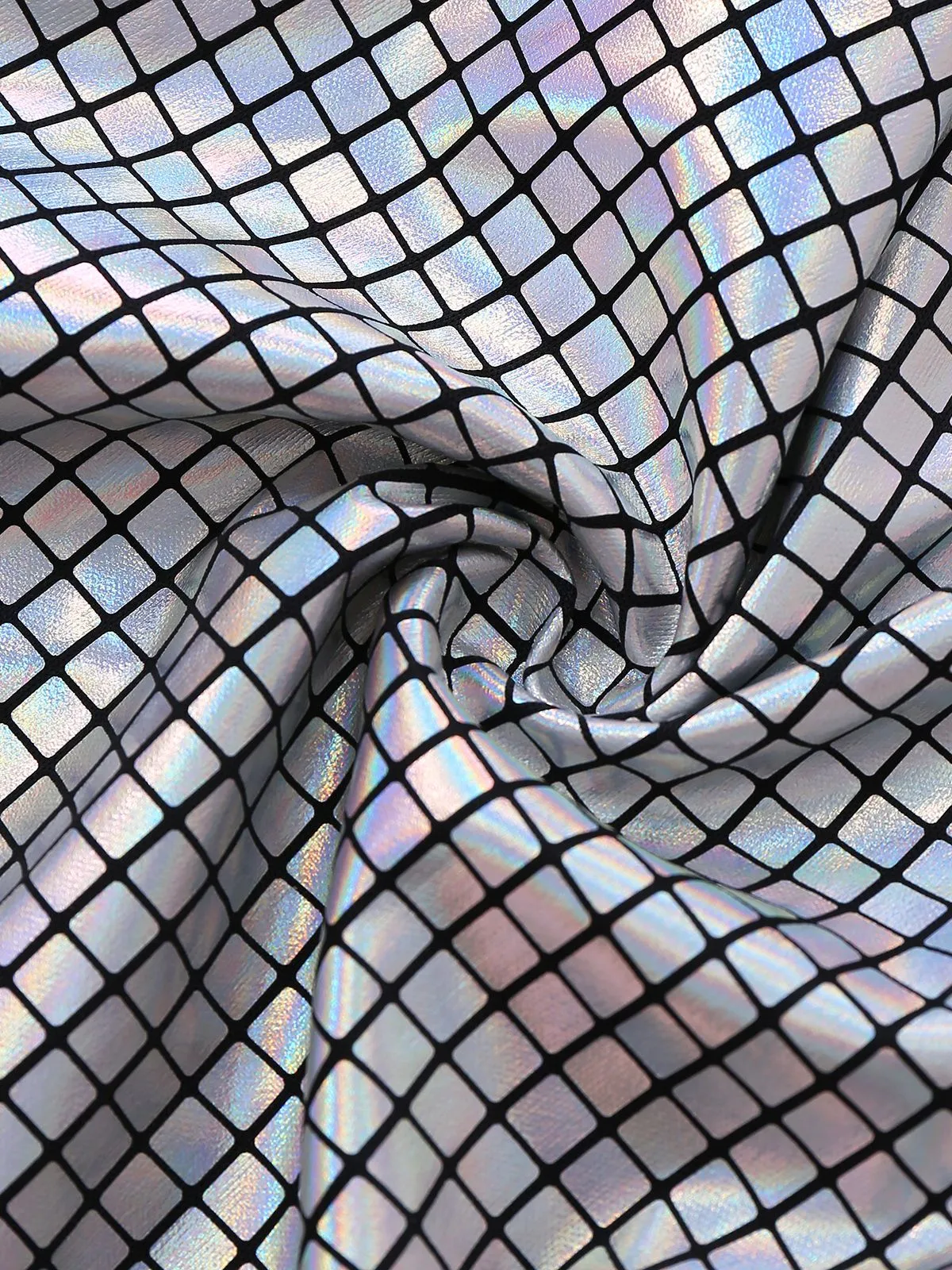 Silver 1970s Disco Sleeveless Metallic Jumpsuit sold by Retro Stage product image thumbnail 5