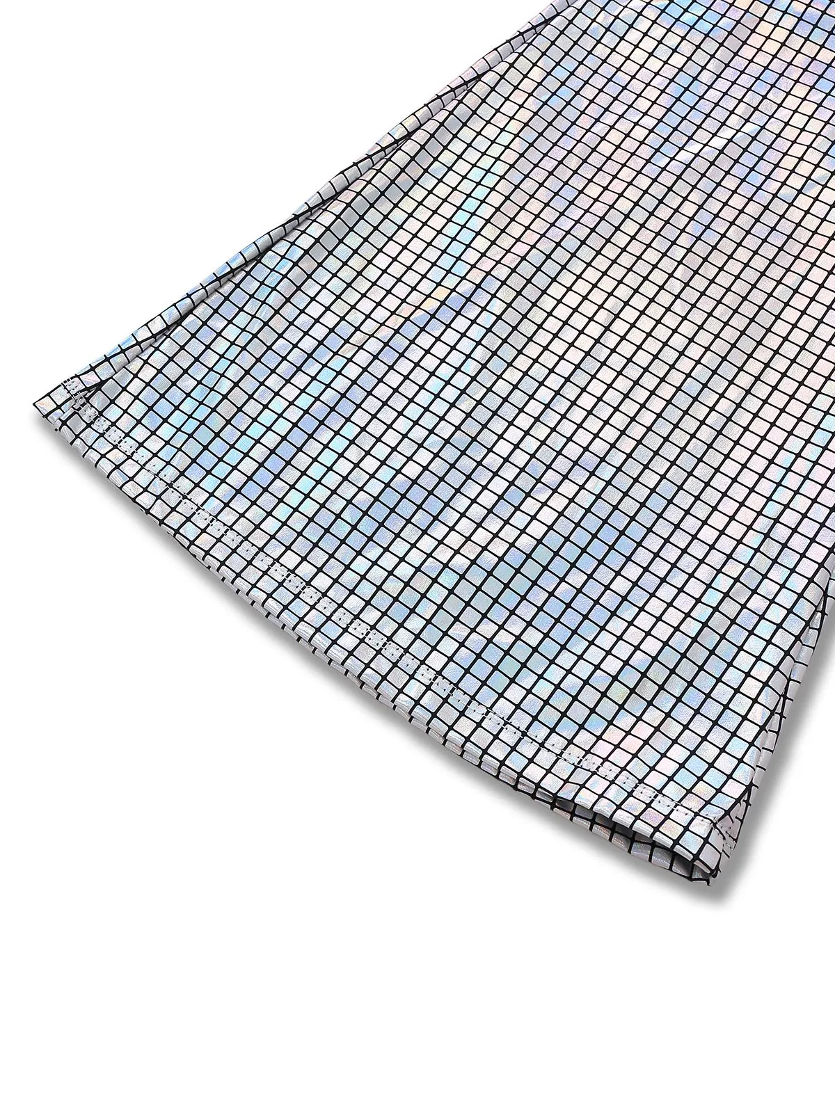 Silver 1970s Disco Sleeveless Metallic Jumpsuit sold by Retro Stage product image thumbnail 3