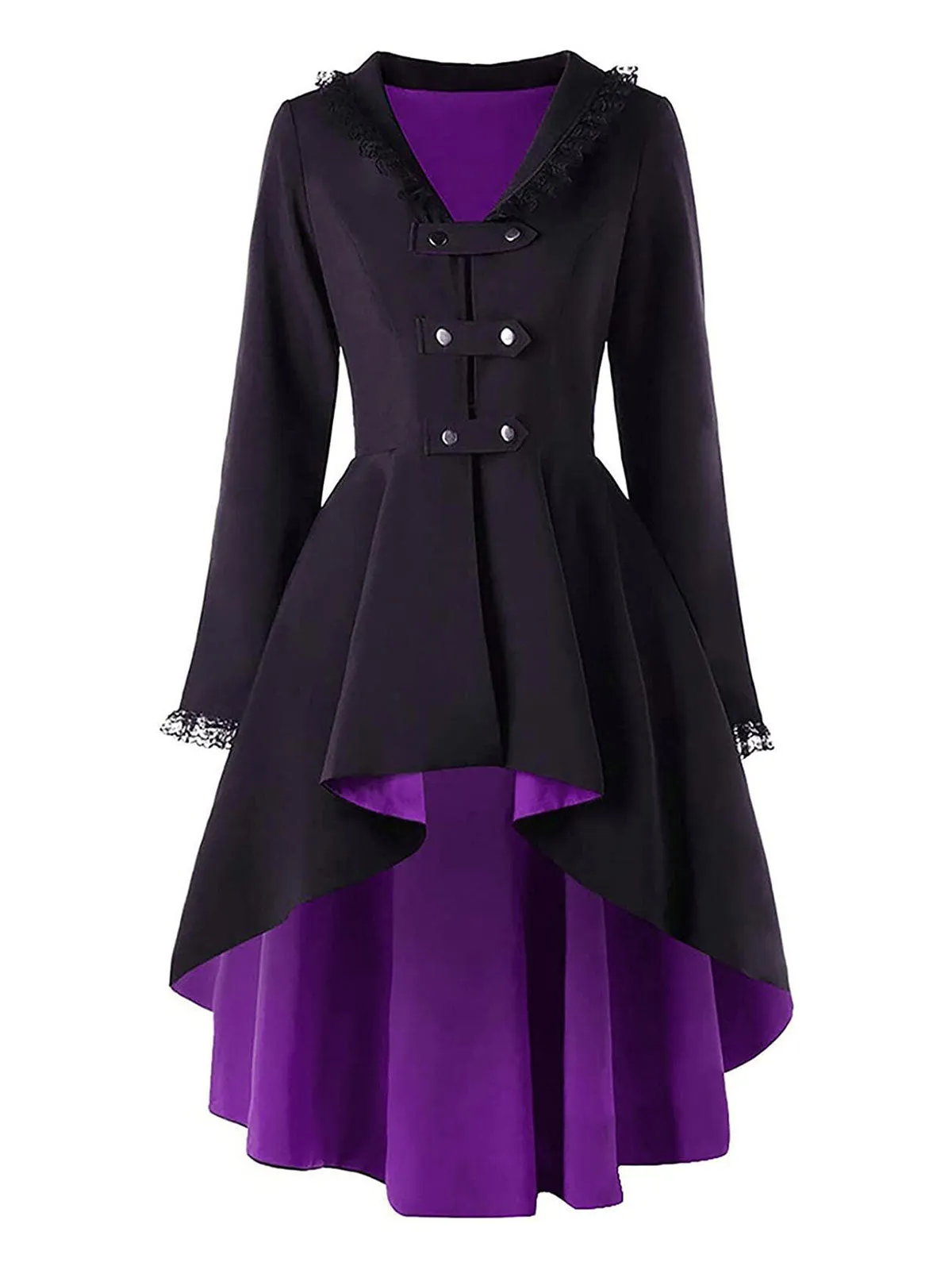 1960s Lace Buttoned Irregular Hem Coat sold by Retro Stage product image thumbnail 4