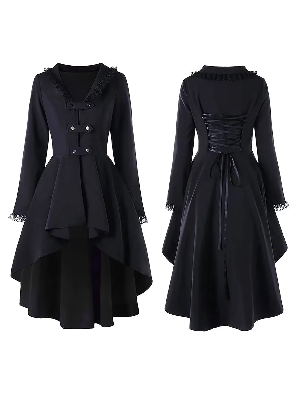 1960s Lace Buttoned Irregular Hem Coat sold by Retro Stage product image thumbnail 2