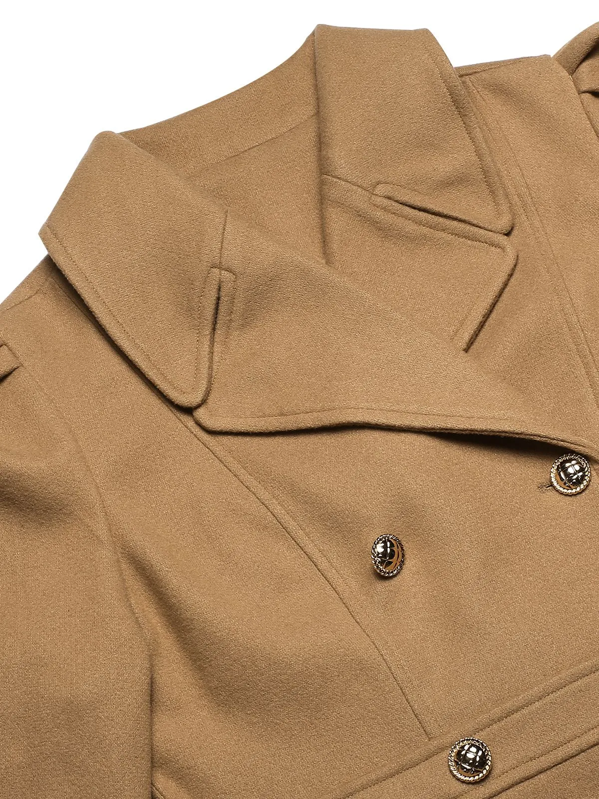 1940s Lapel Double-Breasted Pocket A-Line Coat sold by Retro Stage product image thumbnail 5