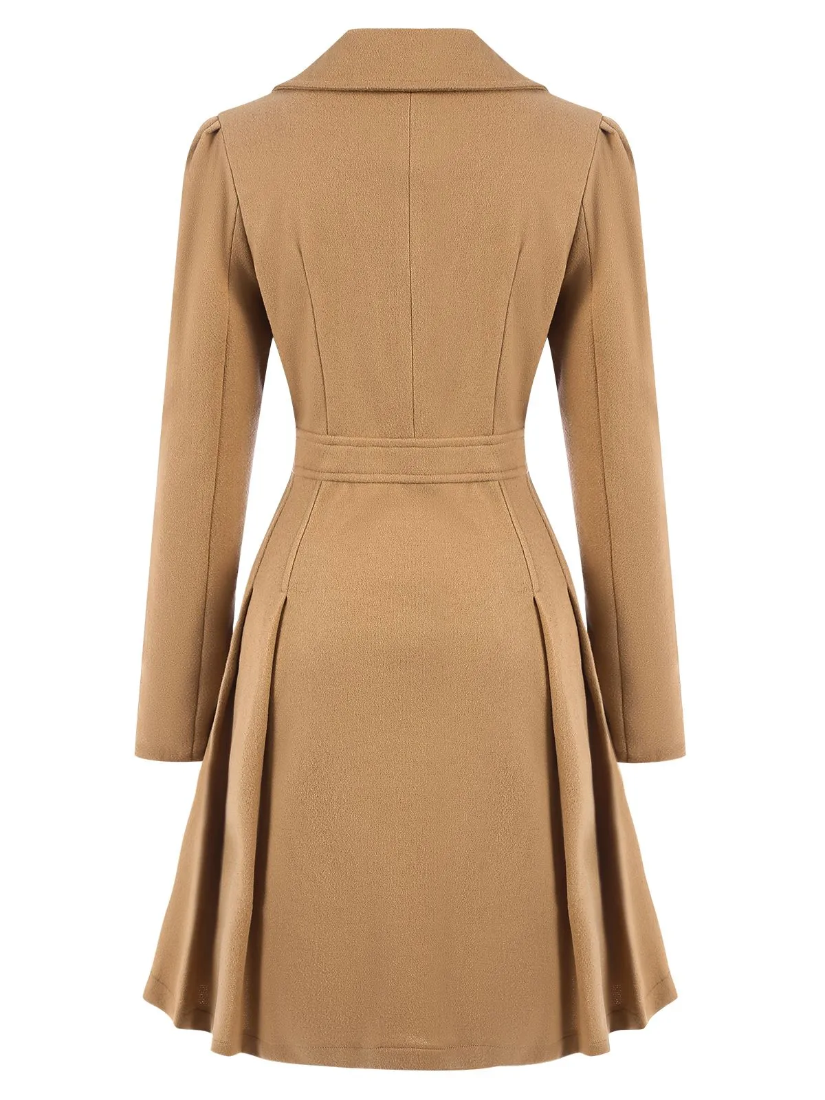 1940s Lapel Double-Breasted Pocket A-Line Coat sold by Retro Stage product image thumbnail 4