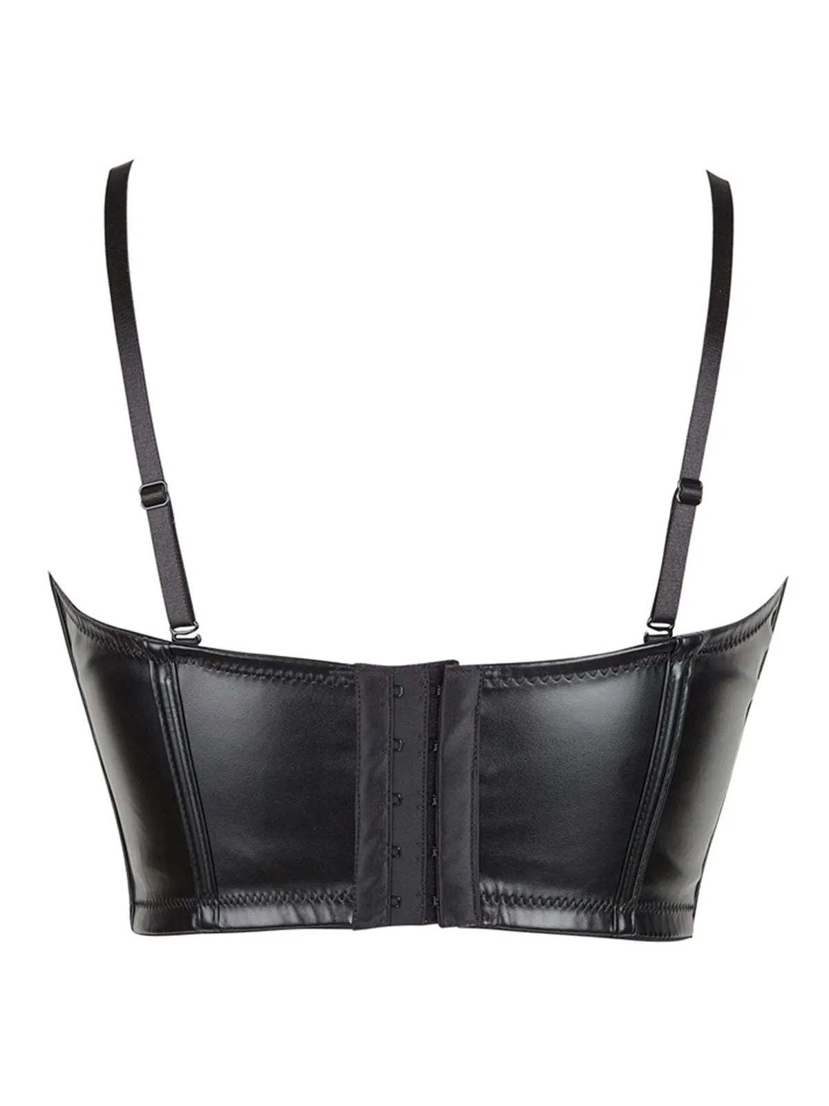 Black Steampunk Leather Gothic Strap Corset sold by Retro Stage product image thumbnail 5