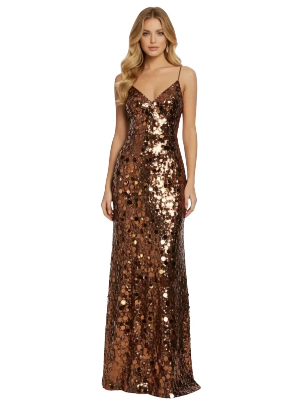 Gold 1930s Slip Sequin Evening Dress sold by Retro Stage