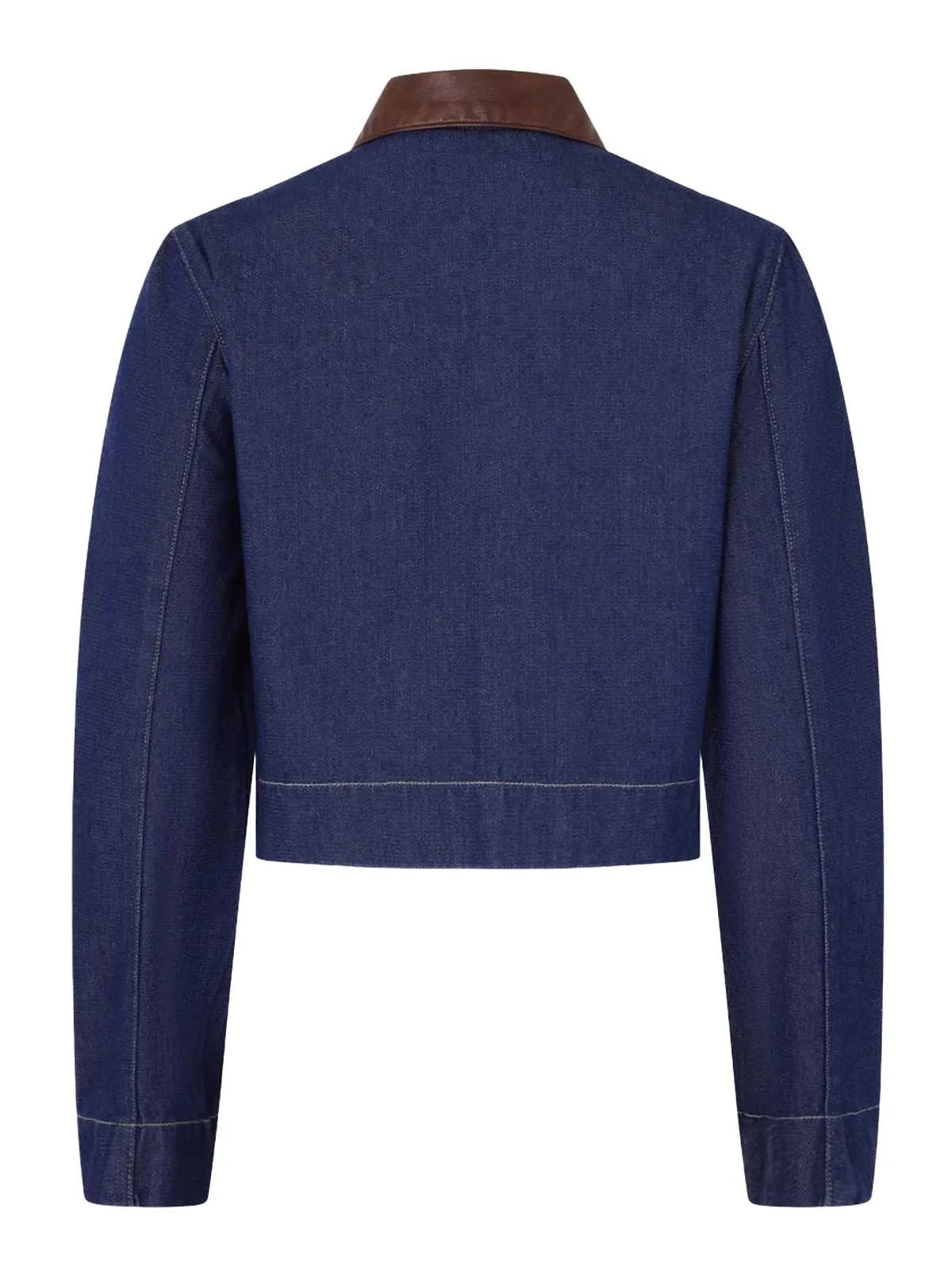 1950s Leather Collar Pocket Denim Jacket sold by Retro Stage product image thumbnail 4