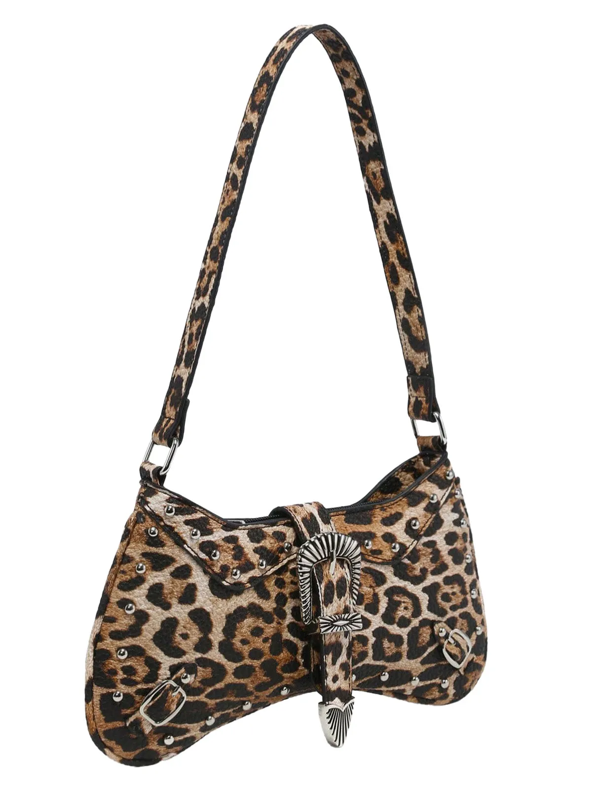 Vintage Leopard Studded Shoulder Bag sold by Retro Stage product image thumbnail 3