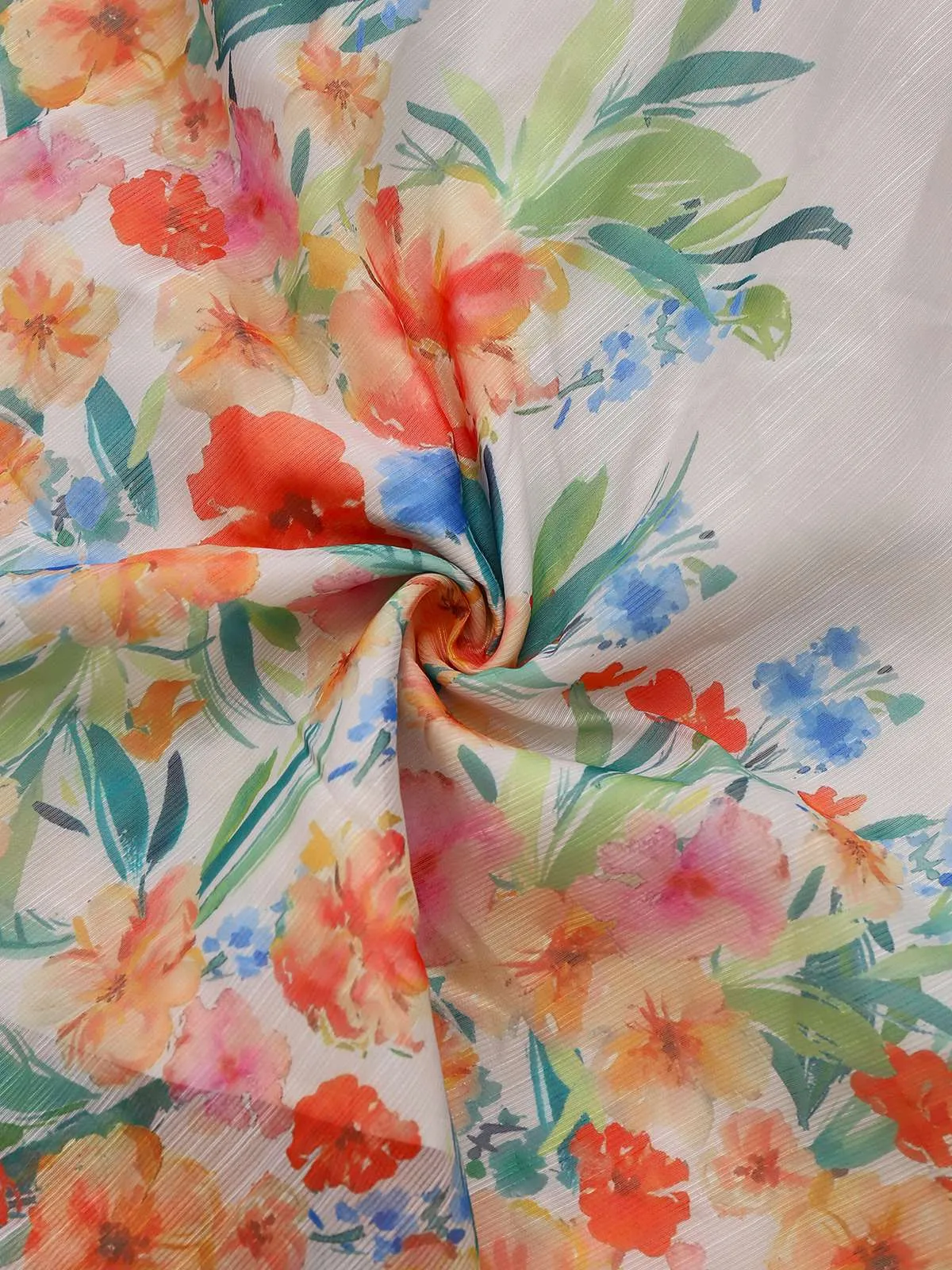 Multicolor 1950s Floral V-Neck Lantern Sleeve Belted Dress sold by Retro Stage product image thumbnail 4