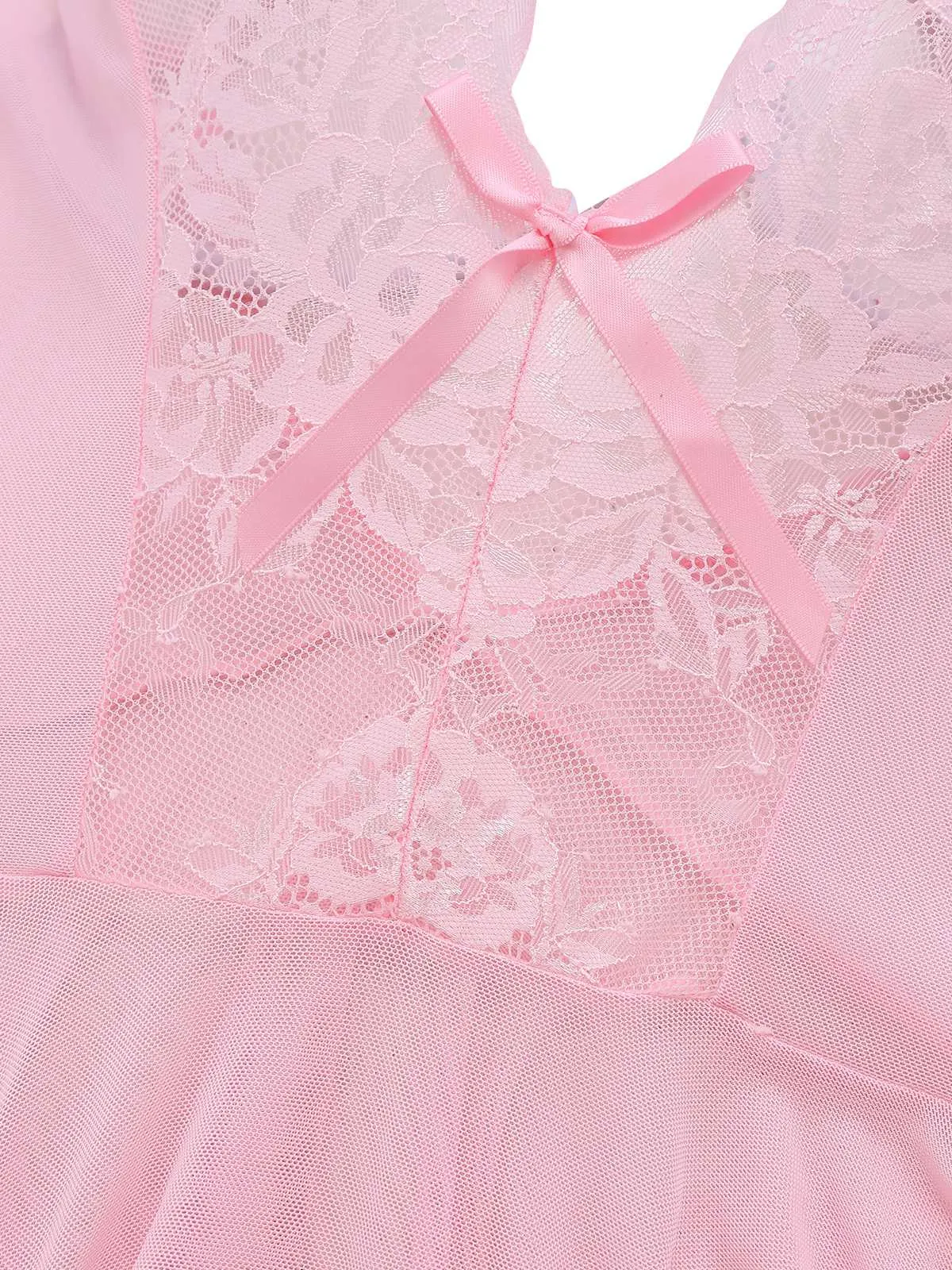 1970s Slip Floral Lace Bow Nightgown sold by Retro Stage product image thumbnail 4