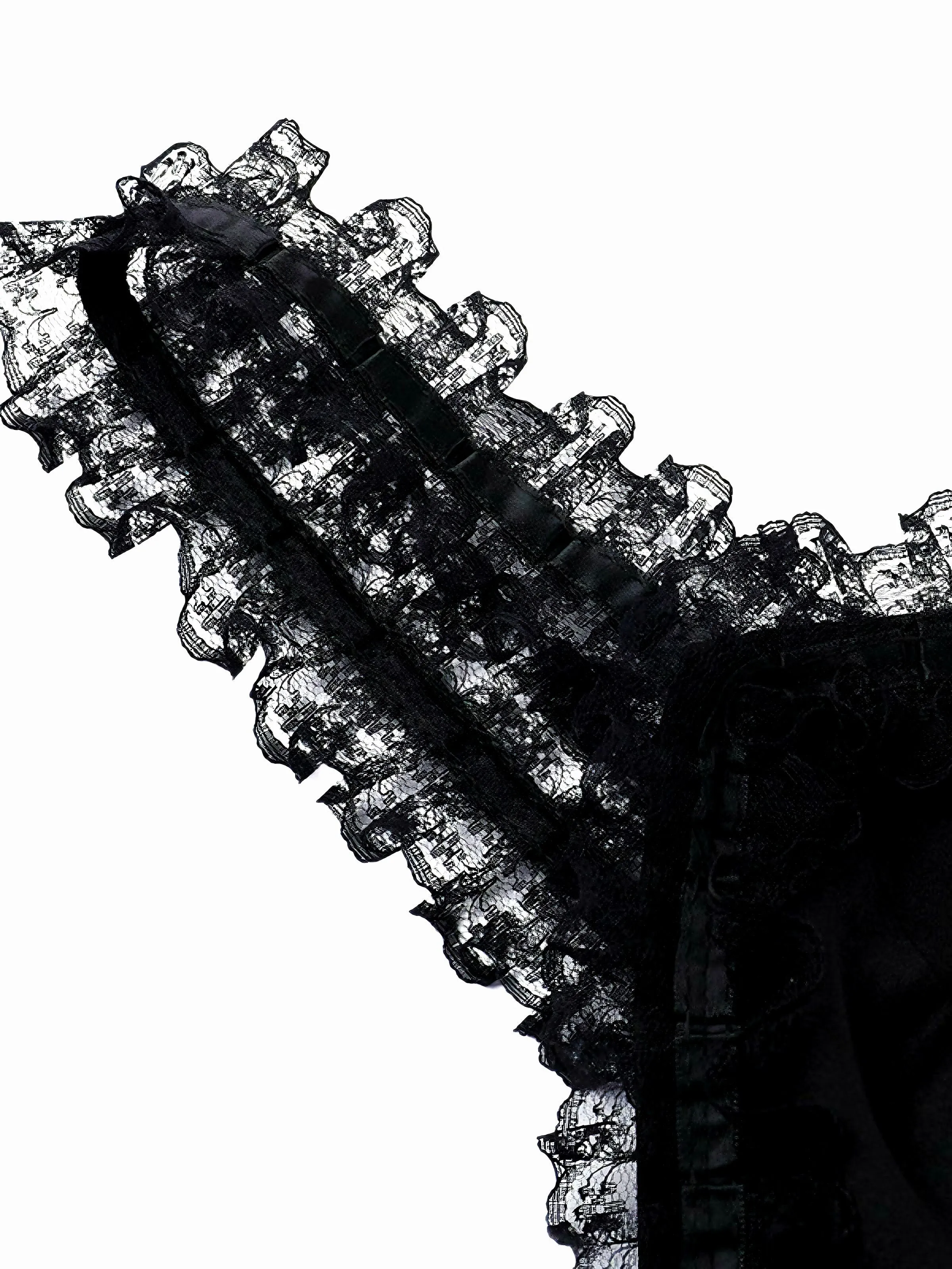 Black 1980s Punk Metal Belted Patchwork Dress sold by Retro Stage product image thumbnail 4