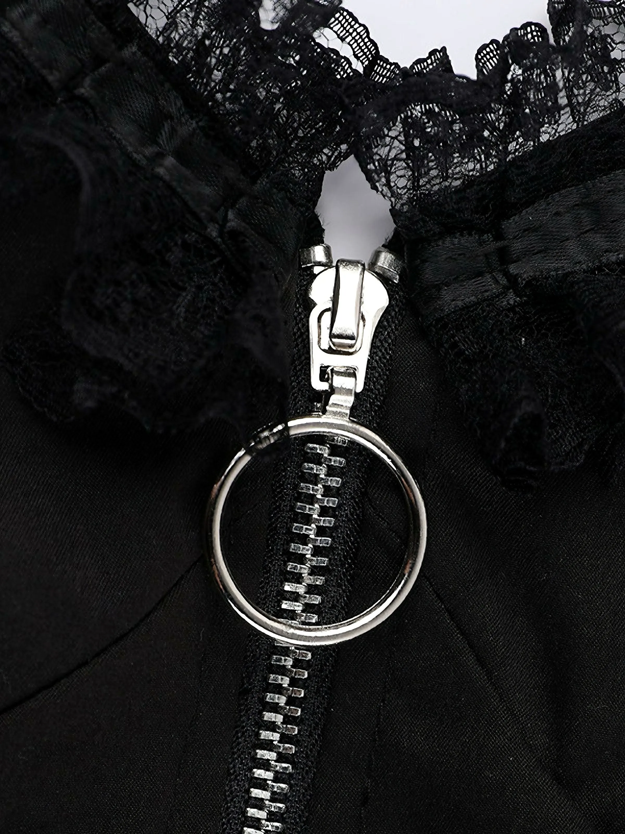 Black 1980s Punk Metal Belted Patchwork Dress sold by Retro Stage product image thumbnail 5