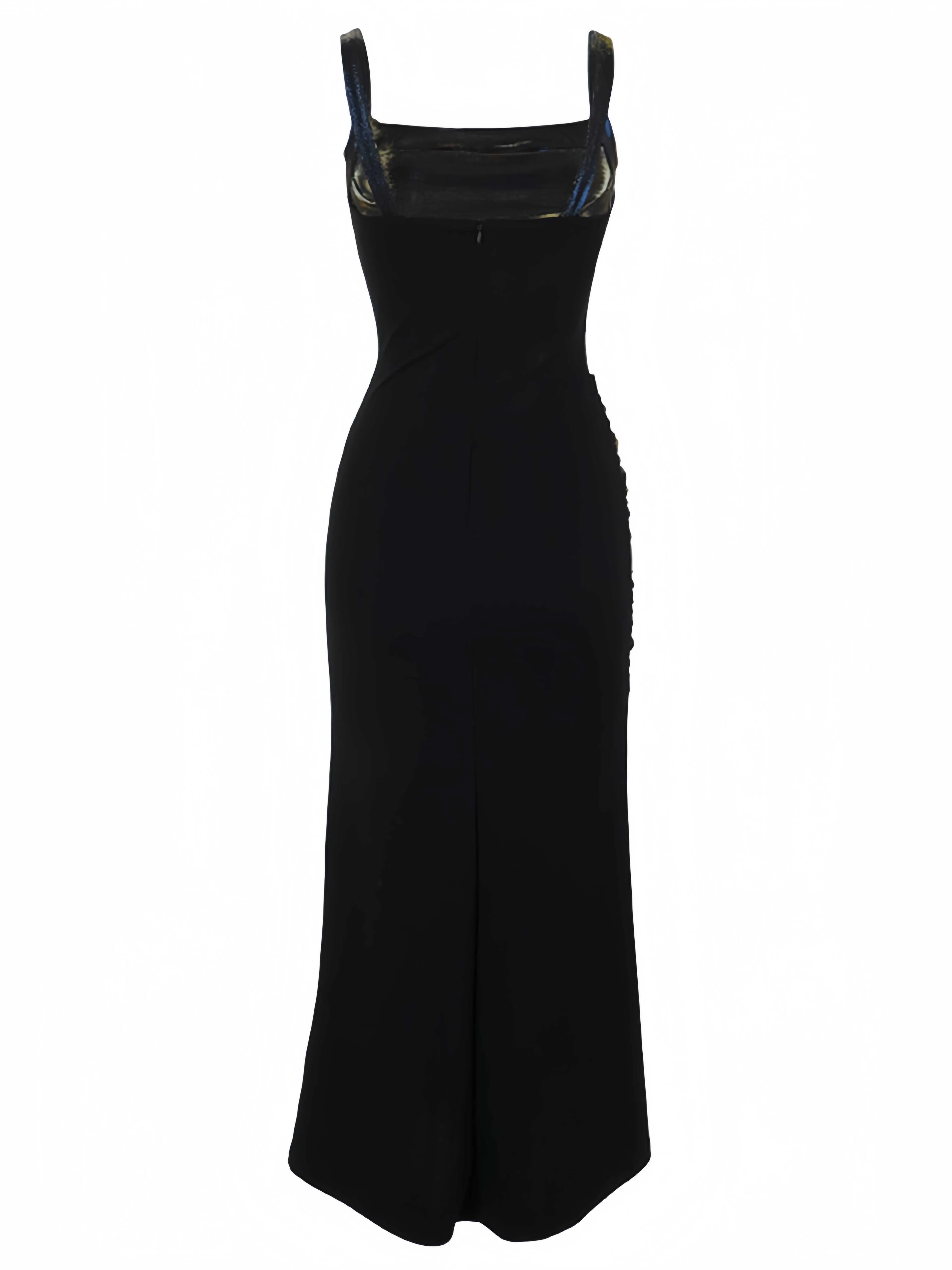 Black 1980s Gothic Slip Lace Maxi Dress sold by Retro Stage product image thumbnail 2