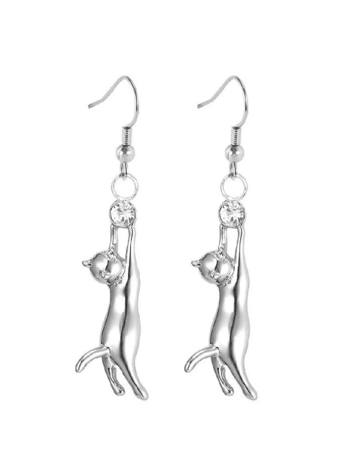 Halloween Cat Diamond Pendant Earrings sold by Retro Stage product image thumbnail 2