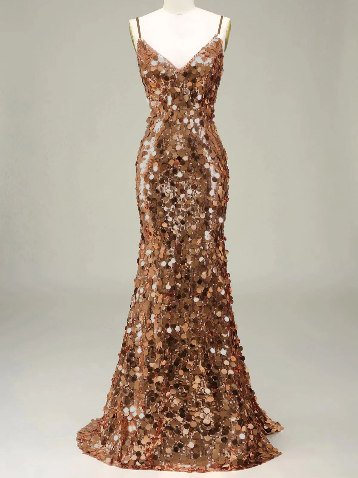 Gold 1930s Slip Sequin Evening Dress sold by Retro Stage