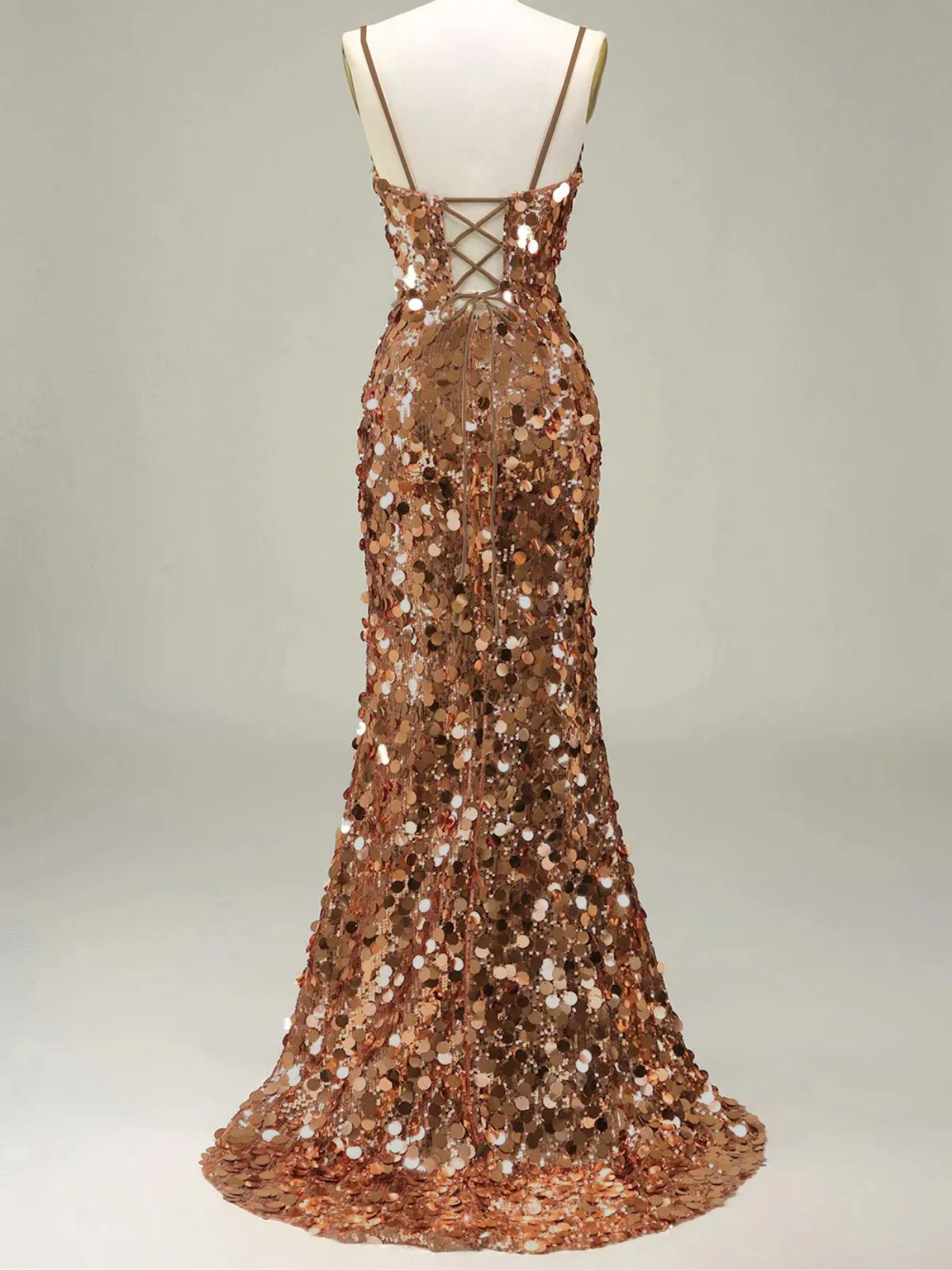 Gold 1930s Slip Sequin Evening Dress sold by Retro Stage product image thumbnail 2