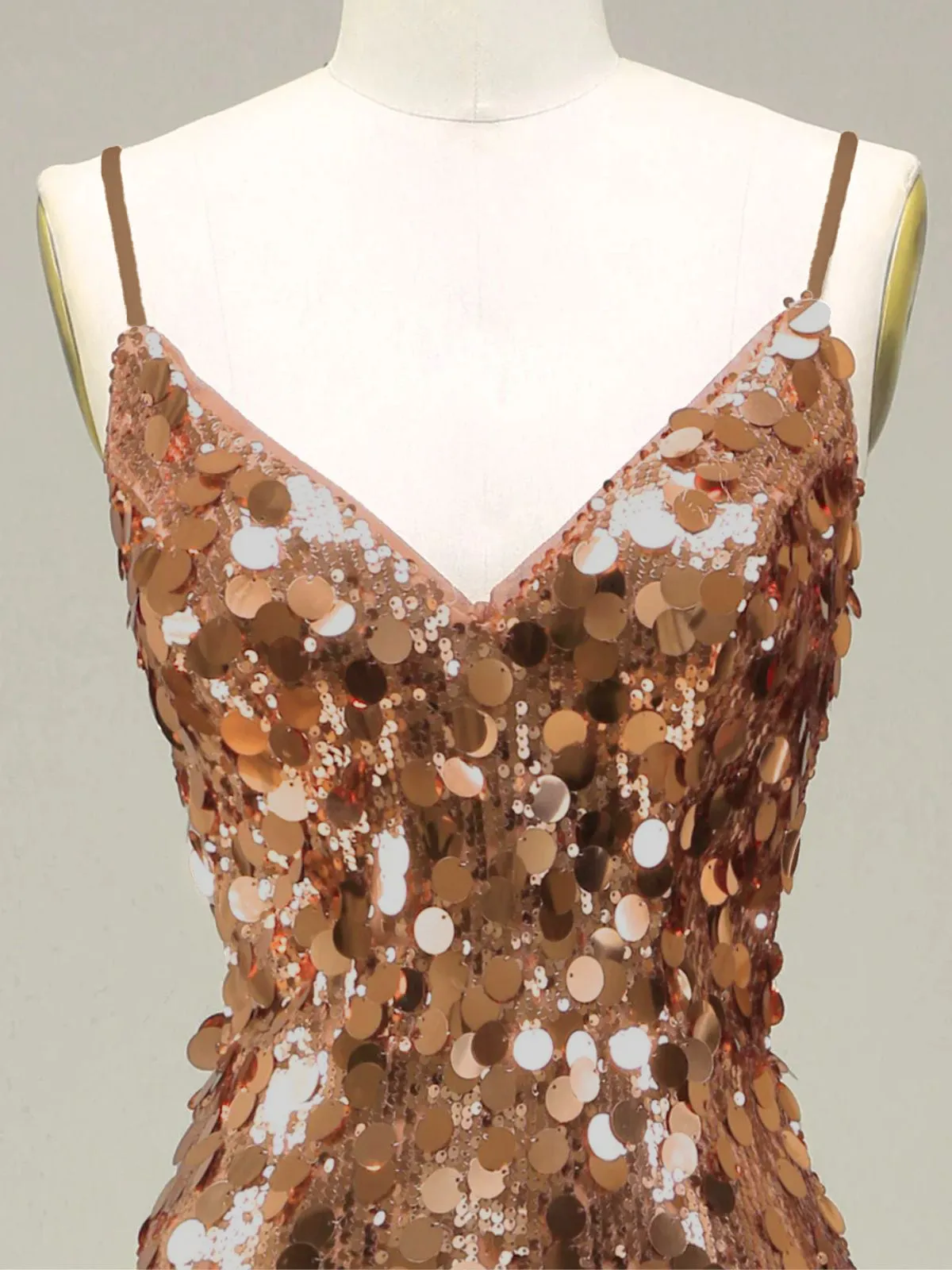 Gold 1930s Slip Sequin Evening Dress sold by Retro Stage product image thumbnail 3