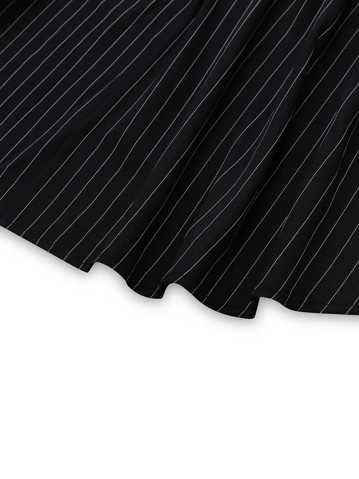 Black 1950s Leopard Vertical Stripe Waist Dress sold by Retro Stage product image thumbnail 5