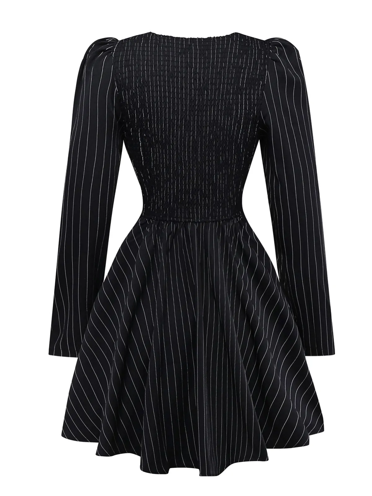 Black 1950s Leopard Vertical Stripe Waist Dress sold by Retro Stage product image thumbnail 2